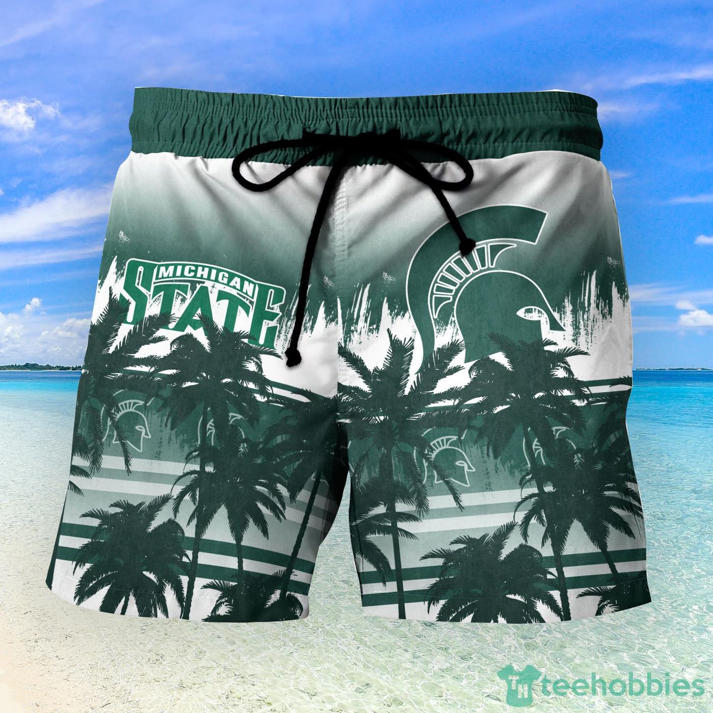 Michigan State Spartans Coconut Tropical Hawaiian Shirt And Short Product Photo 4 Michigan State Spartans Coconut Tropical Hawaiian Shirt And Short Product Photo 4
