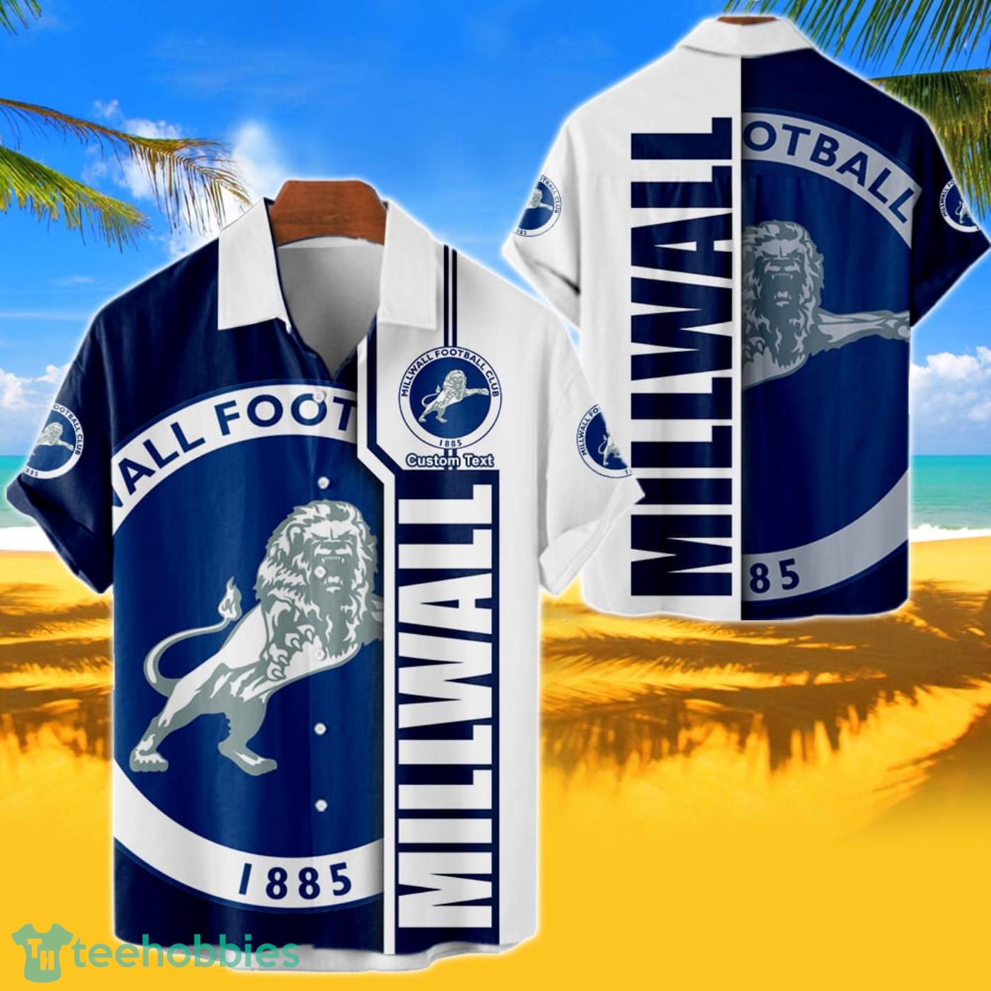 Millwall Hawaiian Shirt Custom Name 3D Short Sleeve Shirt Product Photo 1