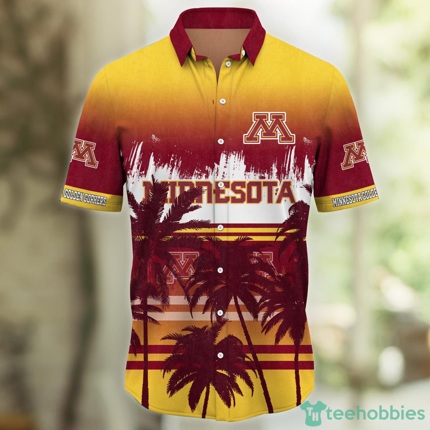Minnesota Golden Gophers Coconut Tropical Hawaiian Shirt And Short Product Photo 2