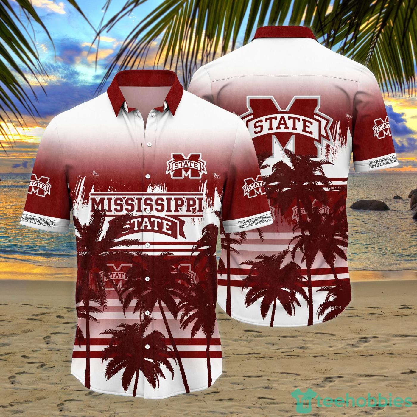 Mississippi State Bulldogs Coconut Tropical Hawaiian Shirt And Short Product Photo 1