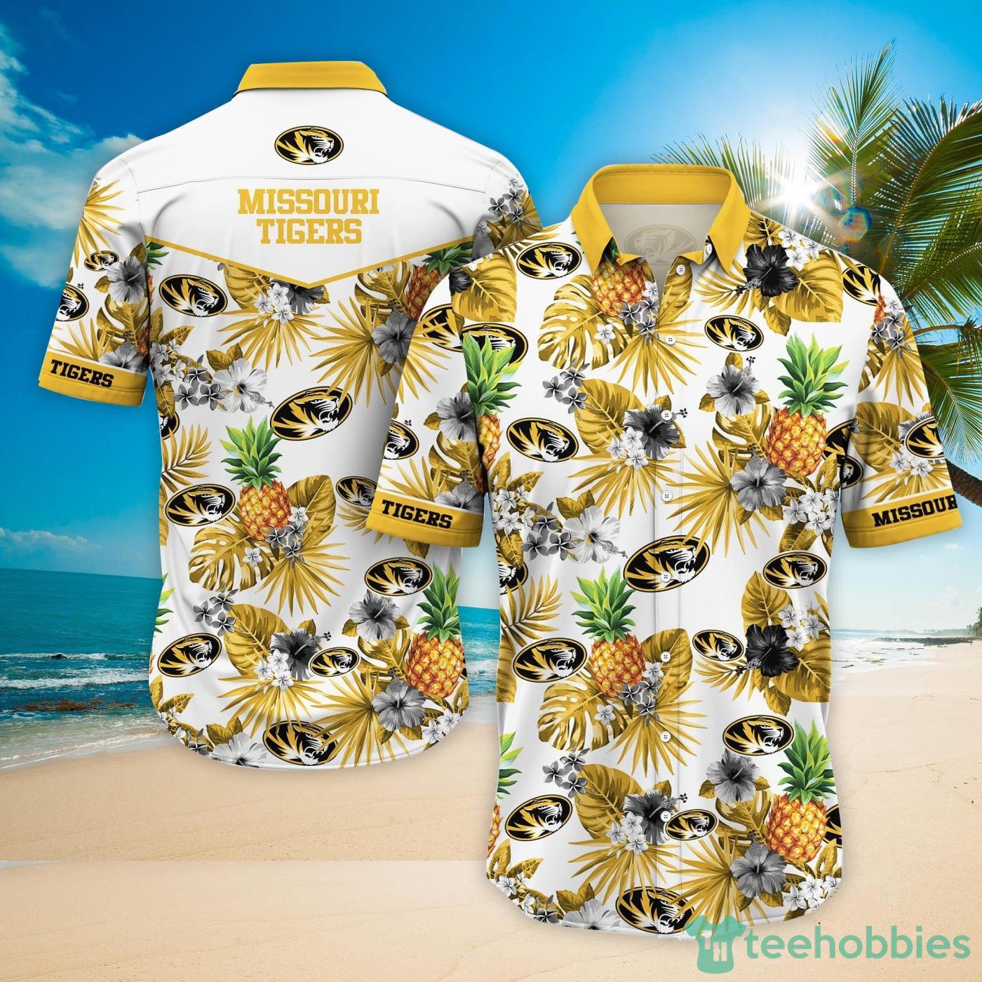 Missouri Tigers Pineapple Tropical Fruit Lover Hawaiian Shirt And Beach Shorts Product Photo 2