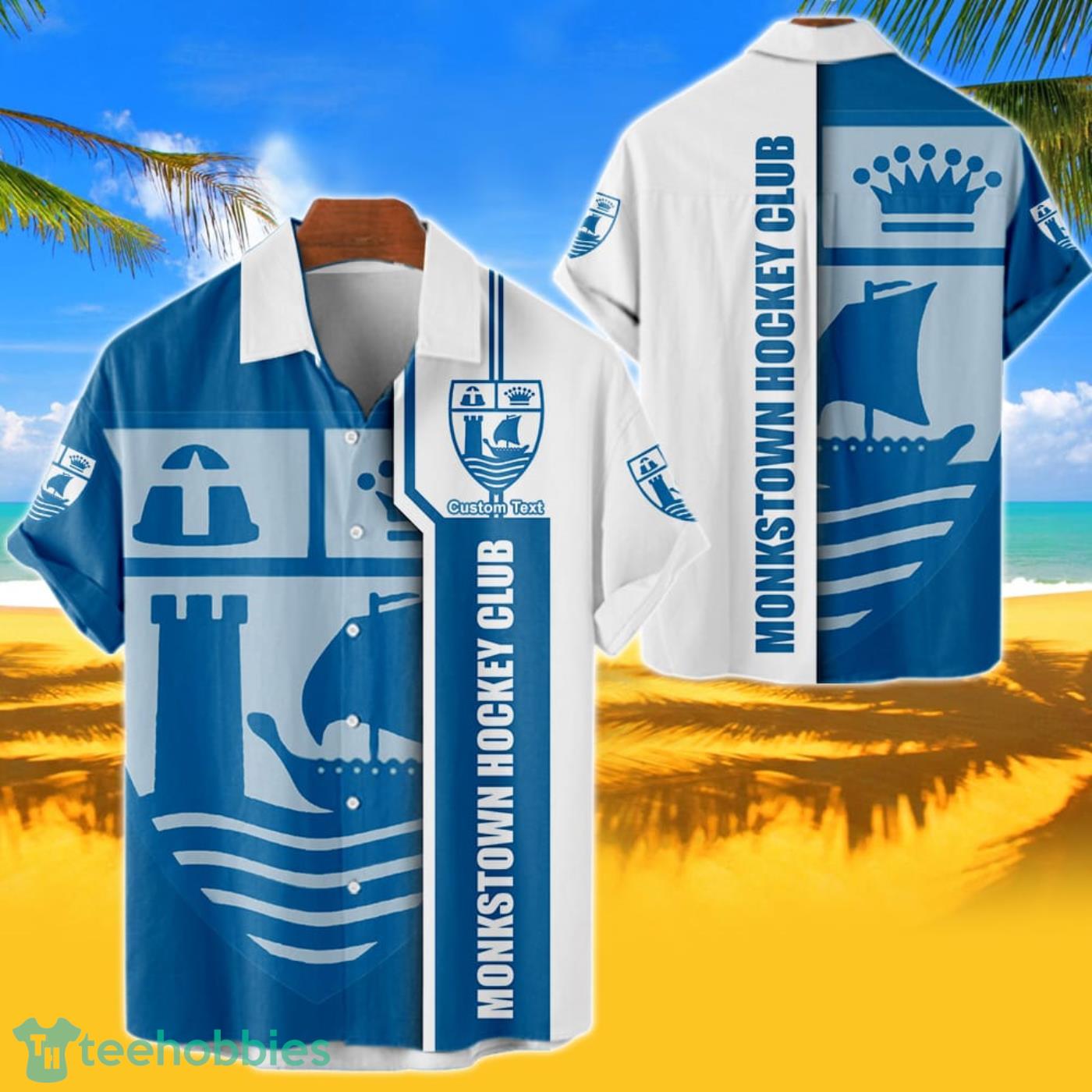 Monkstown Hockey Club Hawaiian Shirt Custom Name 3D Short Sleeve Shirt Product Photo 1