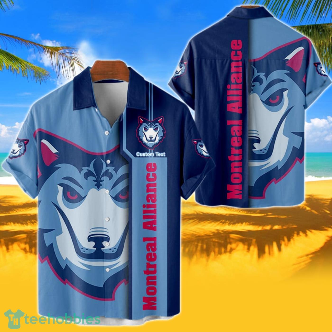 Montreal Alliance Hawaiian Shirt Custom Name 3D Short Sleeve Shirt Product Photo 1