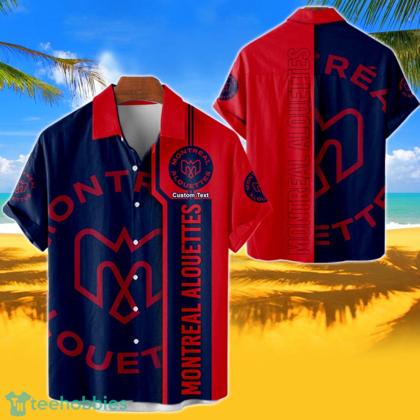 Montreal Alouettes Hawaiian Shirt Custom Name 3D Short Sleeve Shirt Product Photo 1