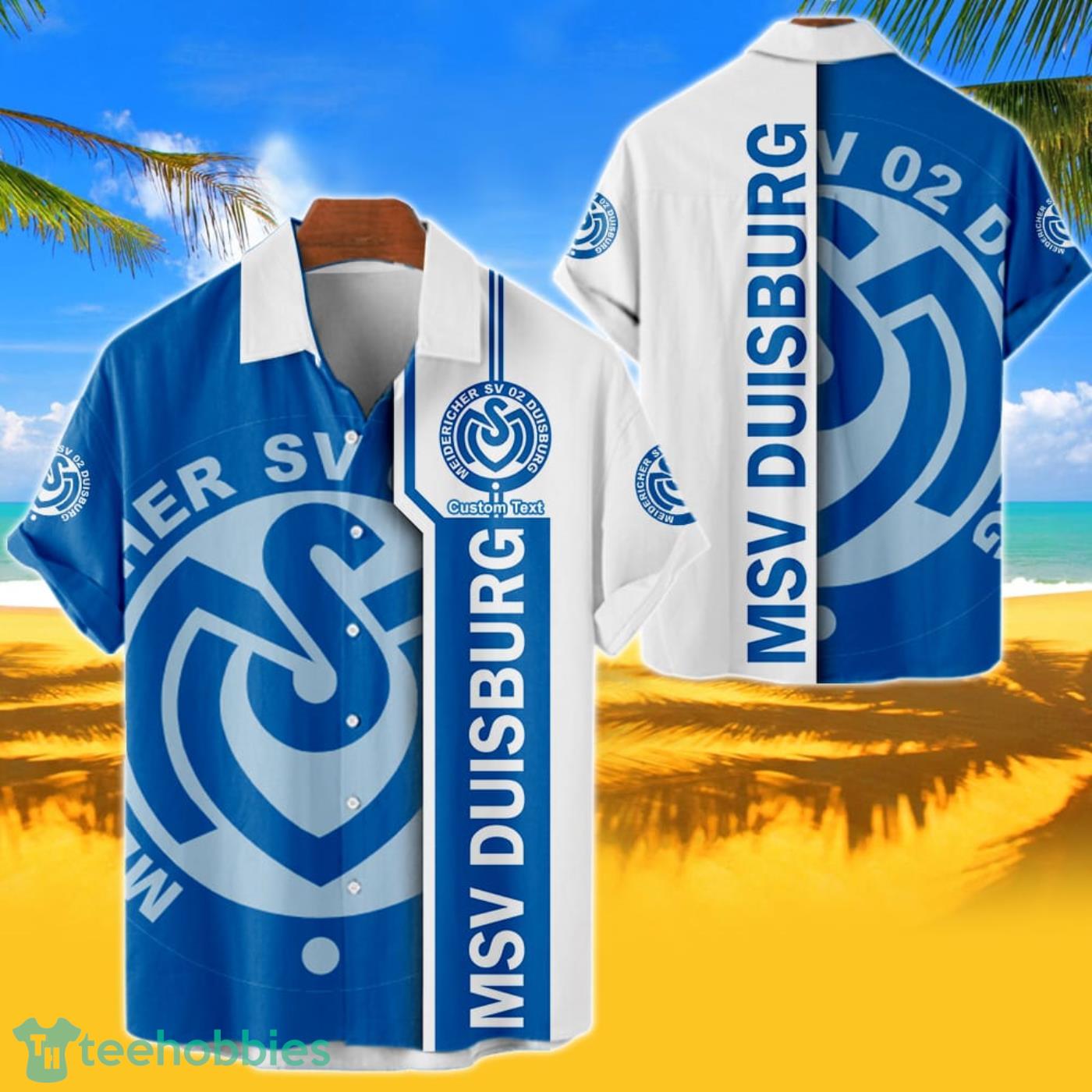 MSV Duisburg Hawaiian Shirt Custom Name 3D Short Sleeve Shirt Product Photo 1