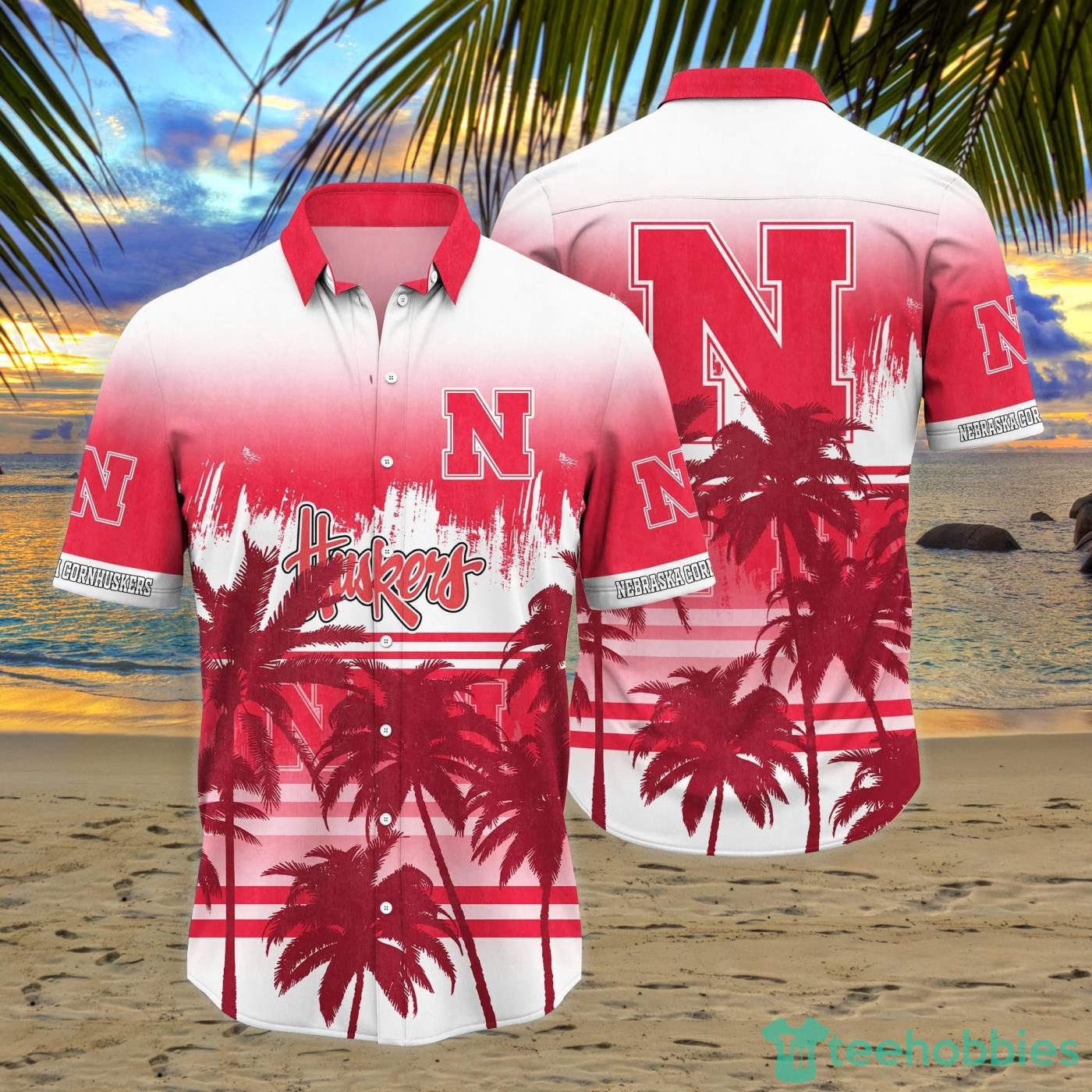 Nebraska Cornhuskers Coconut Tropical Hawaiian Shirt And Short Product Photo 1