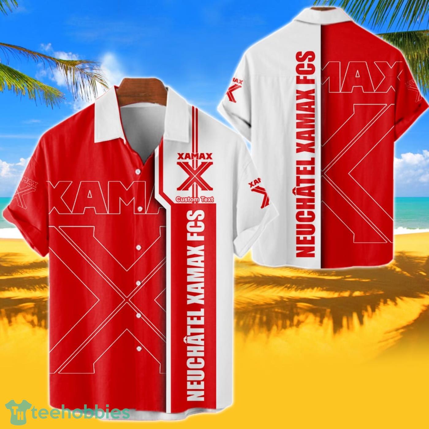 Neuchatel Xamax FCS Hawaiian Shirt Custom Name 3D Short Sleeve Shirt Product Photo 1