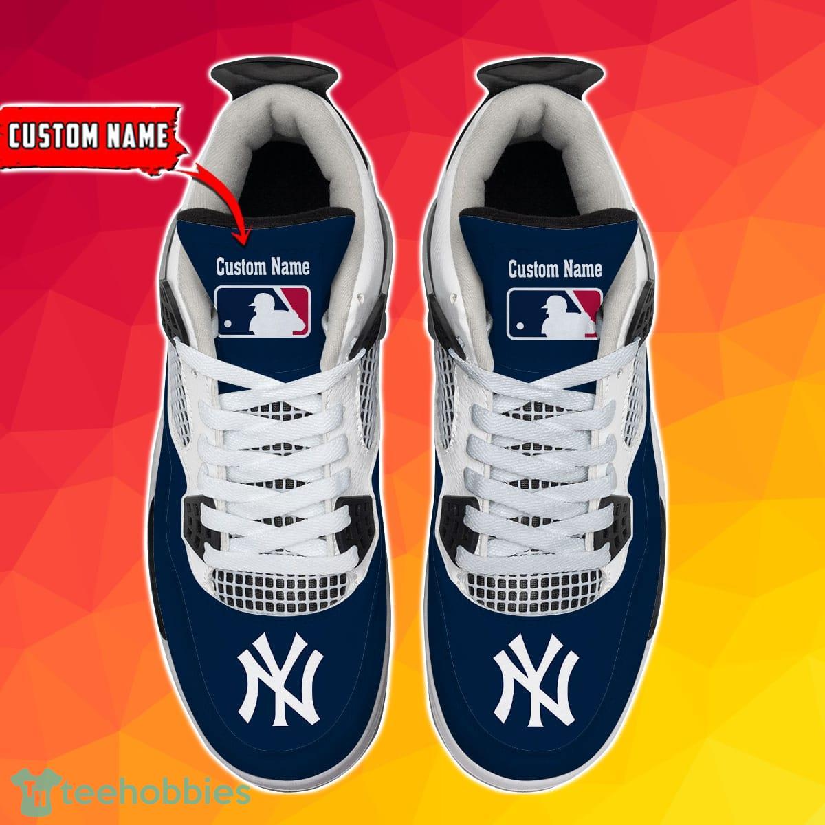 MLB New York Yankees Air Jordan Hightop Shoes Custom Name