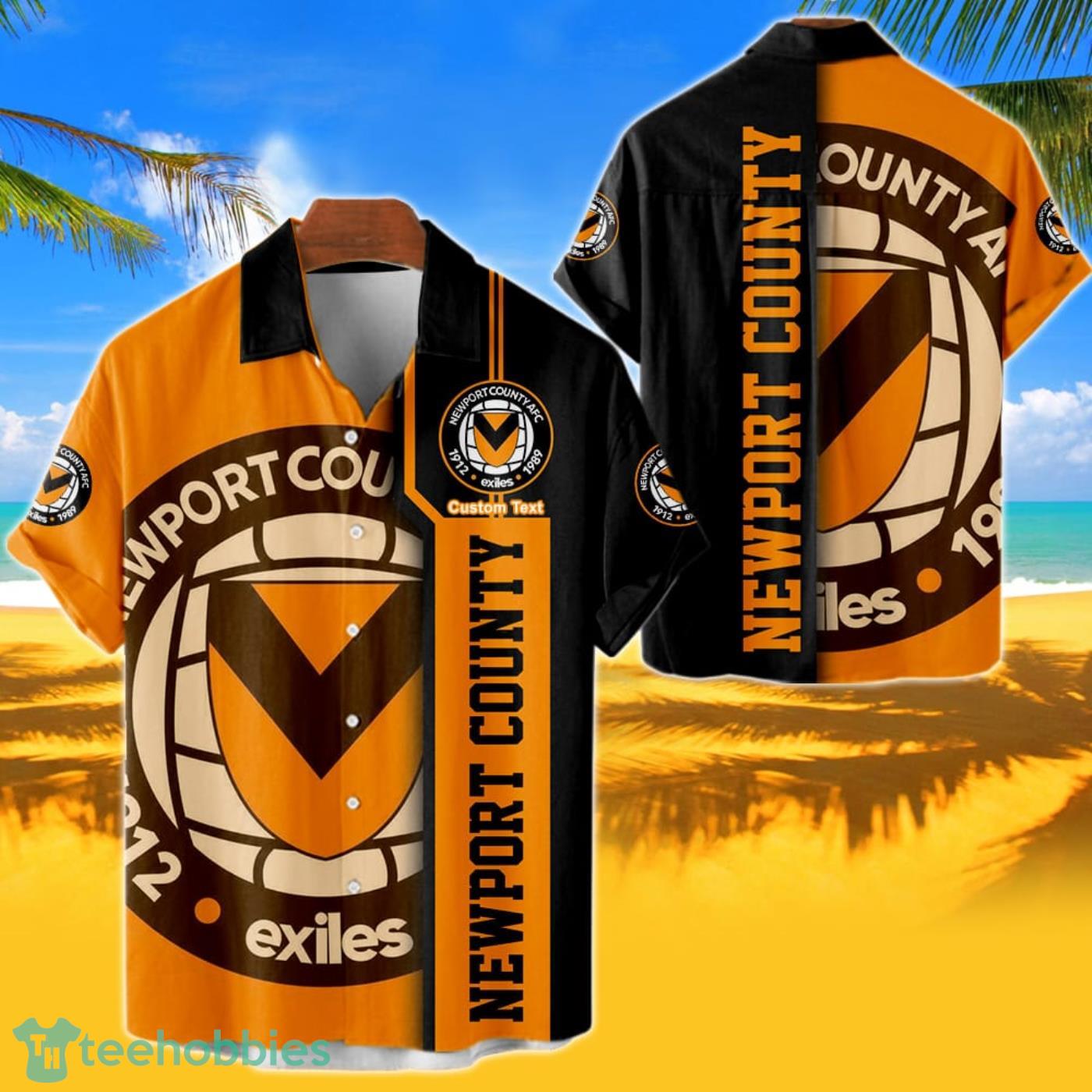 Newport County Hawaiian Shirt Custom Name 3D Short Sleeve Shirt Product Photo 1