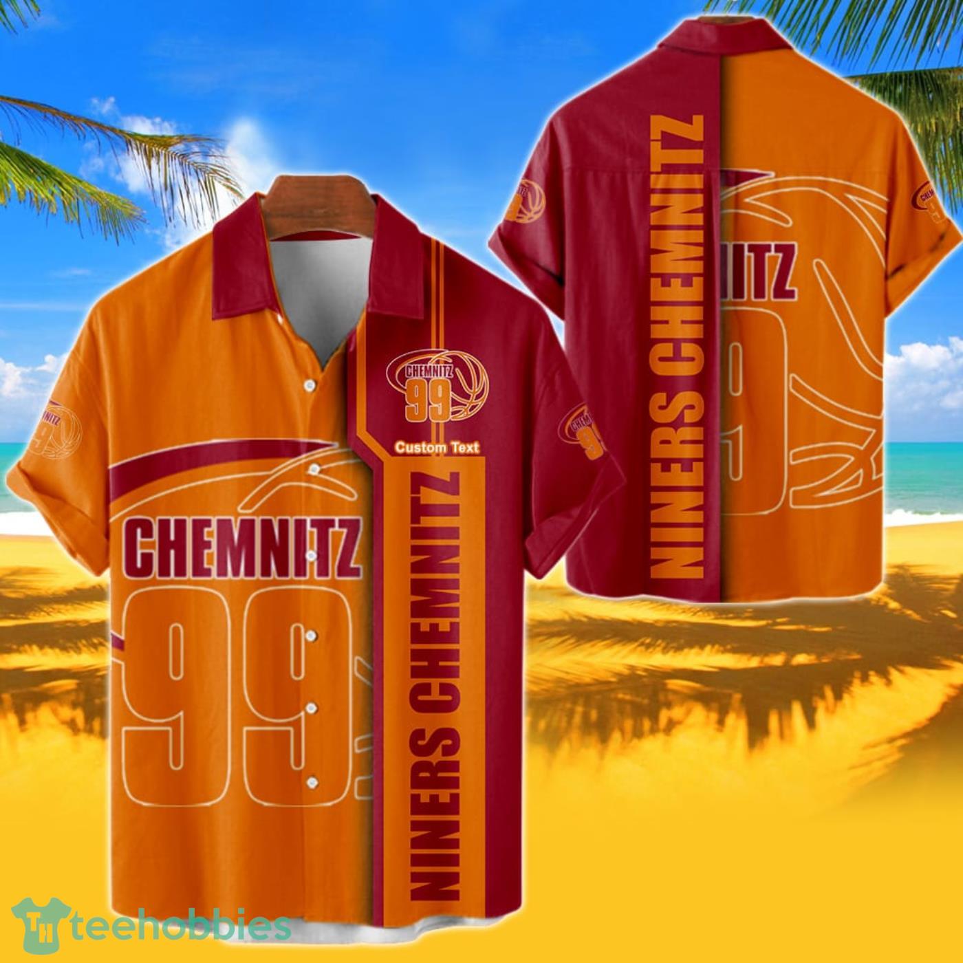 Niners Chemnitz Hawaiian Shirt Custom Name 3D Short Sleeve Shirt Product Photo 1