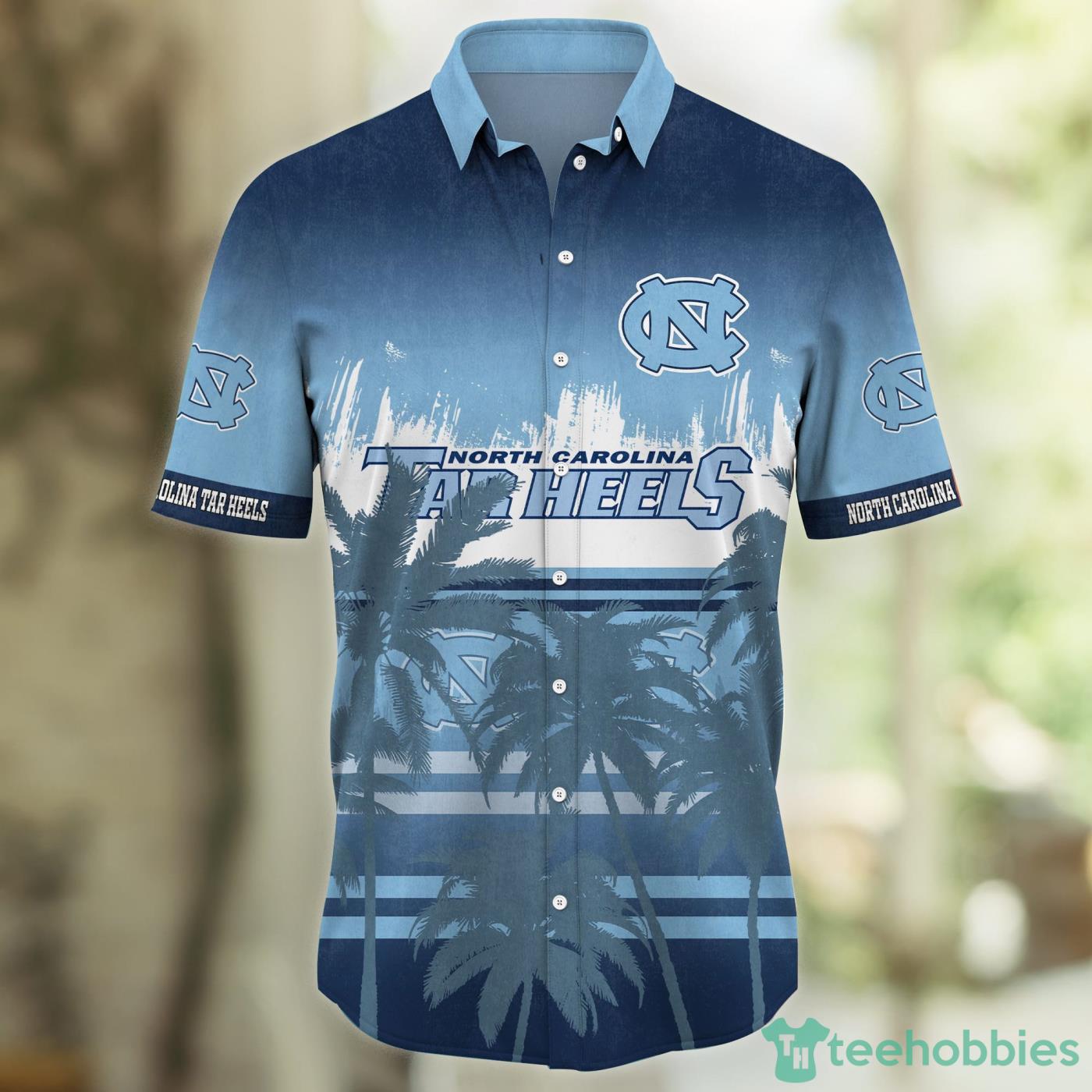 North Carolina Tar Heels Coconut Tropical Hawaiian Shirt And Short Product Photo 2