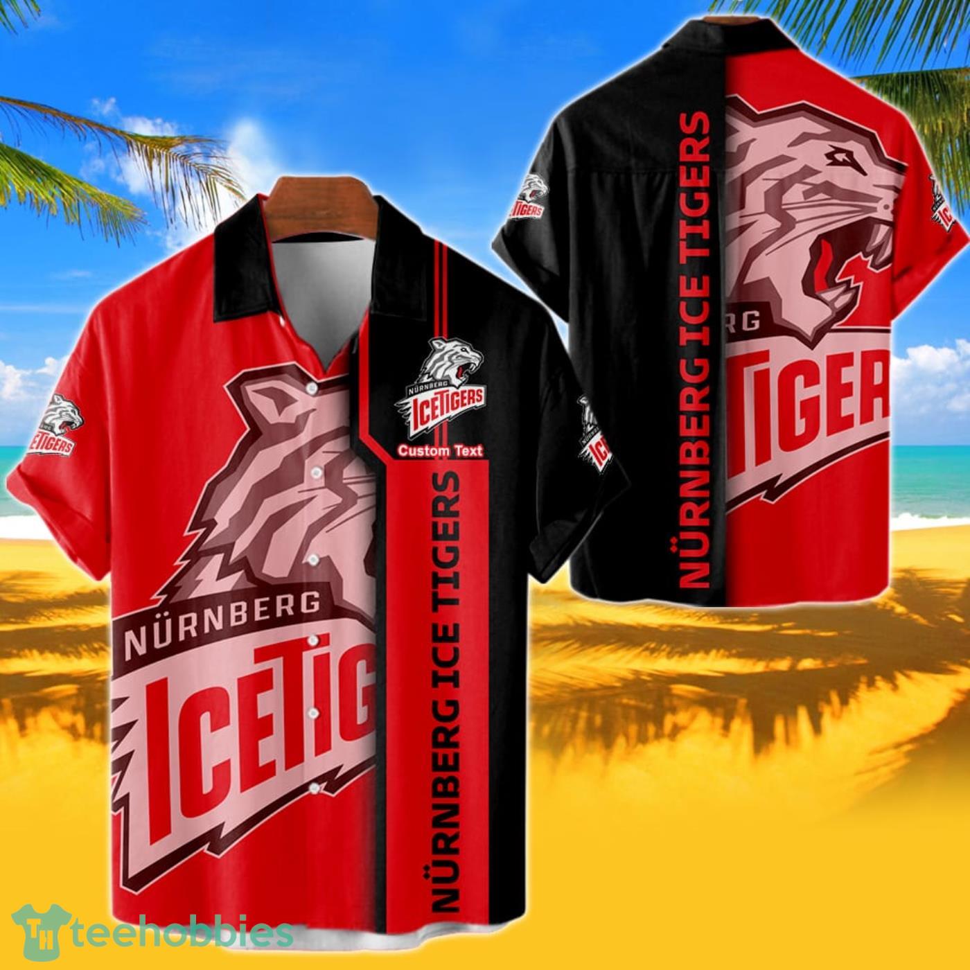 Nurnberg Ice Tigers Hawaiian Shirt Custom Name 3D Short Sleeve Shirt Product Photo 1