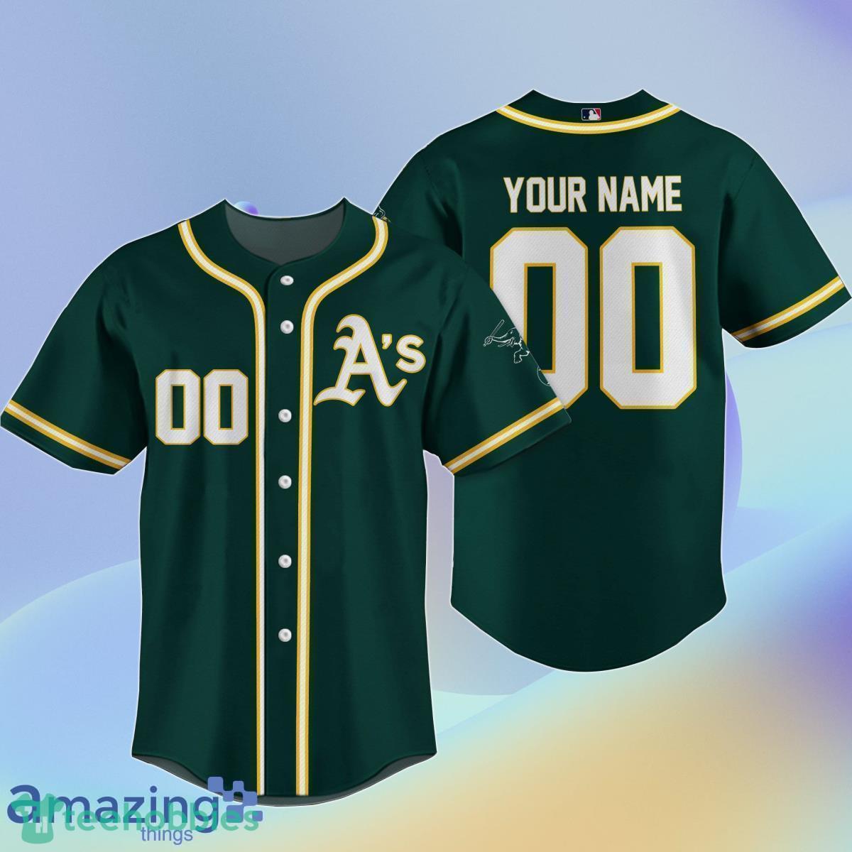 Oakland Athletics Custom Name & Number Baseball Jersey Shirt Best Gift For Men And Women Product Photo 1