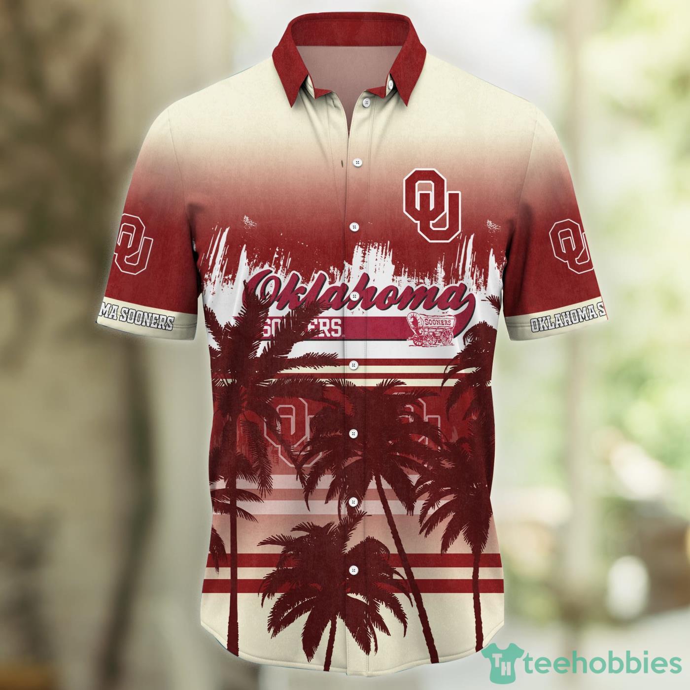 Oklahoma Sooners Coconut Tropical Hawaiian Shirt And Short Product Photo 2