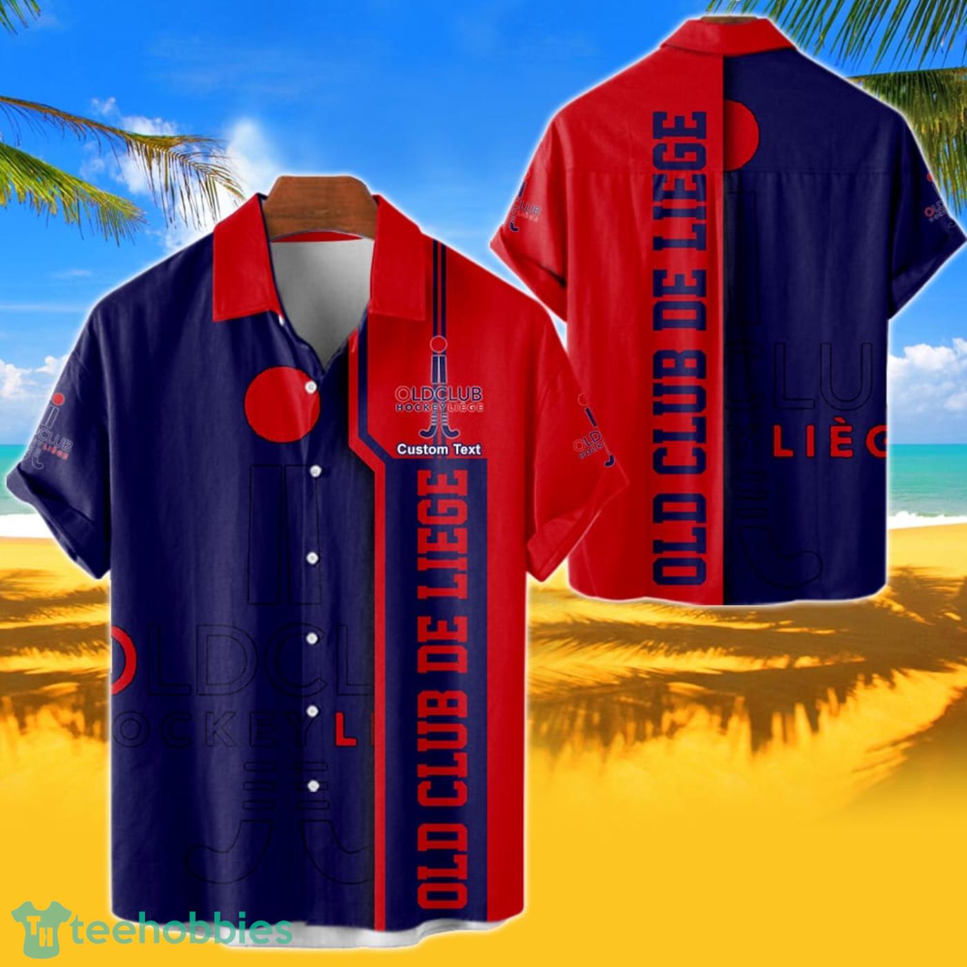 Old Club de Liege Hawaiian Shirt Custom Name 3D Short Sleeve Shirt Product Photo 1