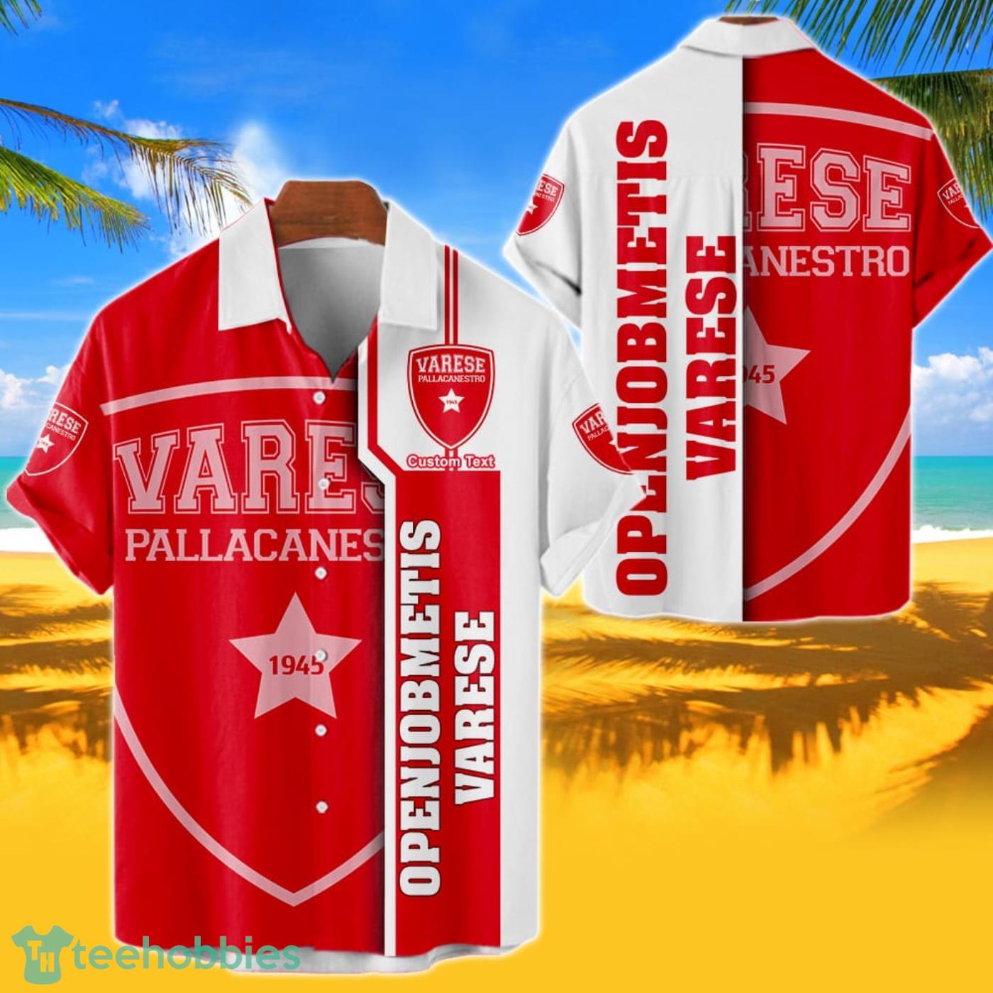 Openjobmetis Varese Hawaiian Shirt Custom Name 3D Short Sleeve Shirt Product Photo 1