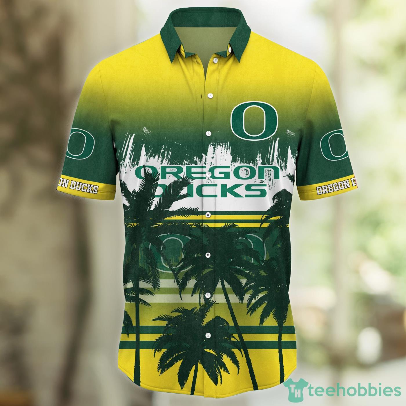Oregon Ducks Coconut Tropical Hawaiian Shirt And Short Product Photo 2