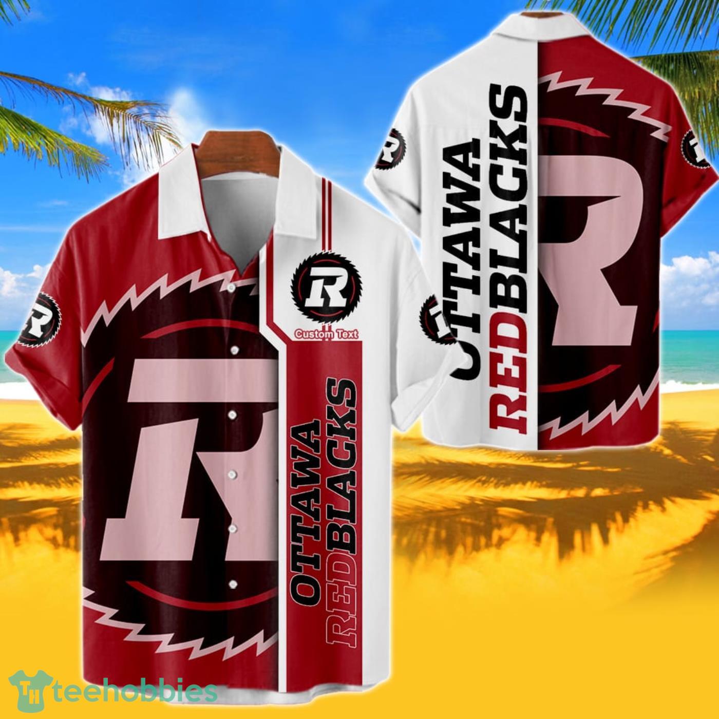 Ottawa Redblacks Hawaiian Shirt Custom Name 3D Short Sleeve Shirt Product Photo 1