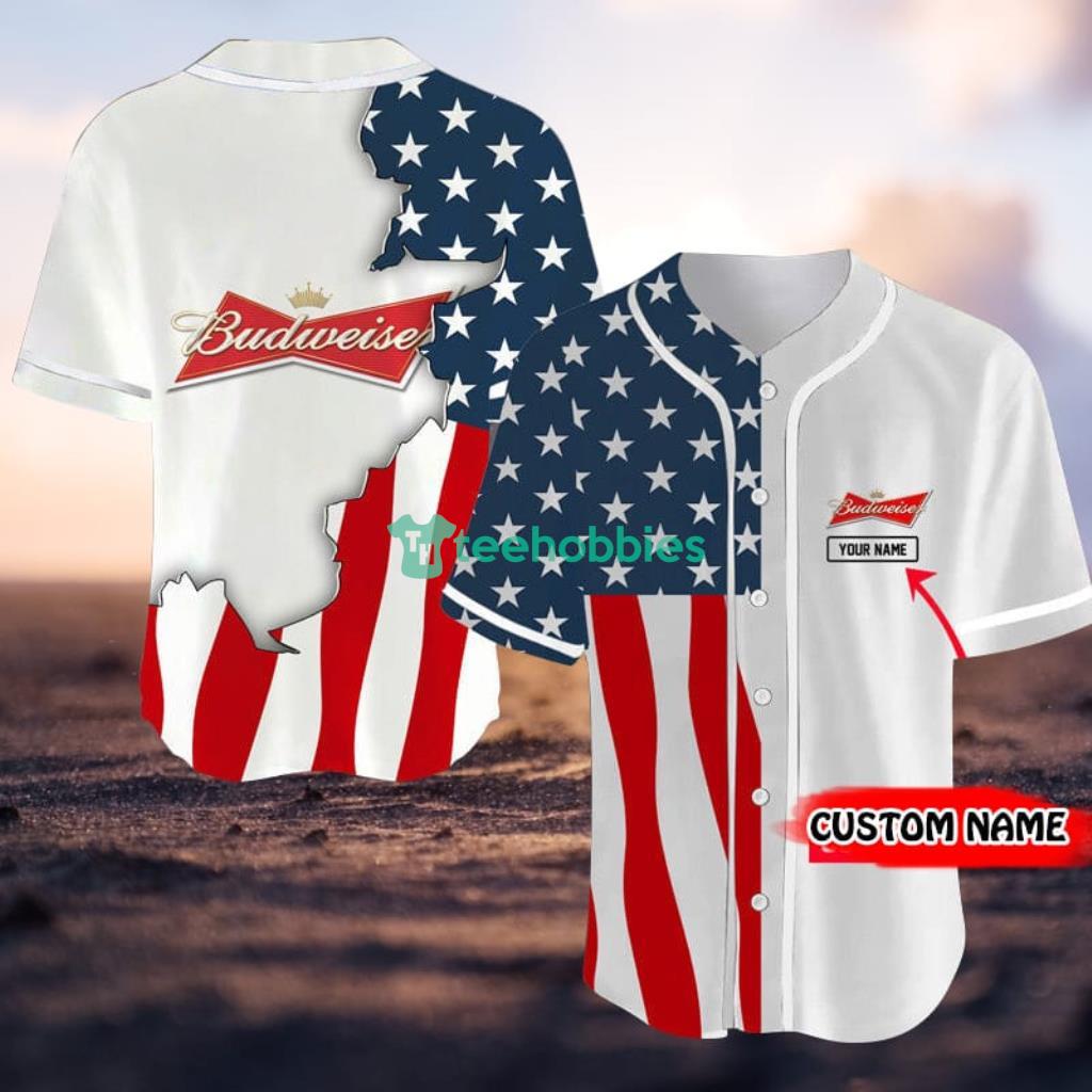 budweiser flag shirt