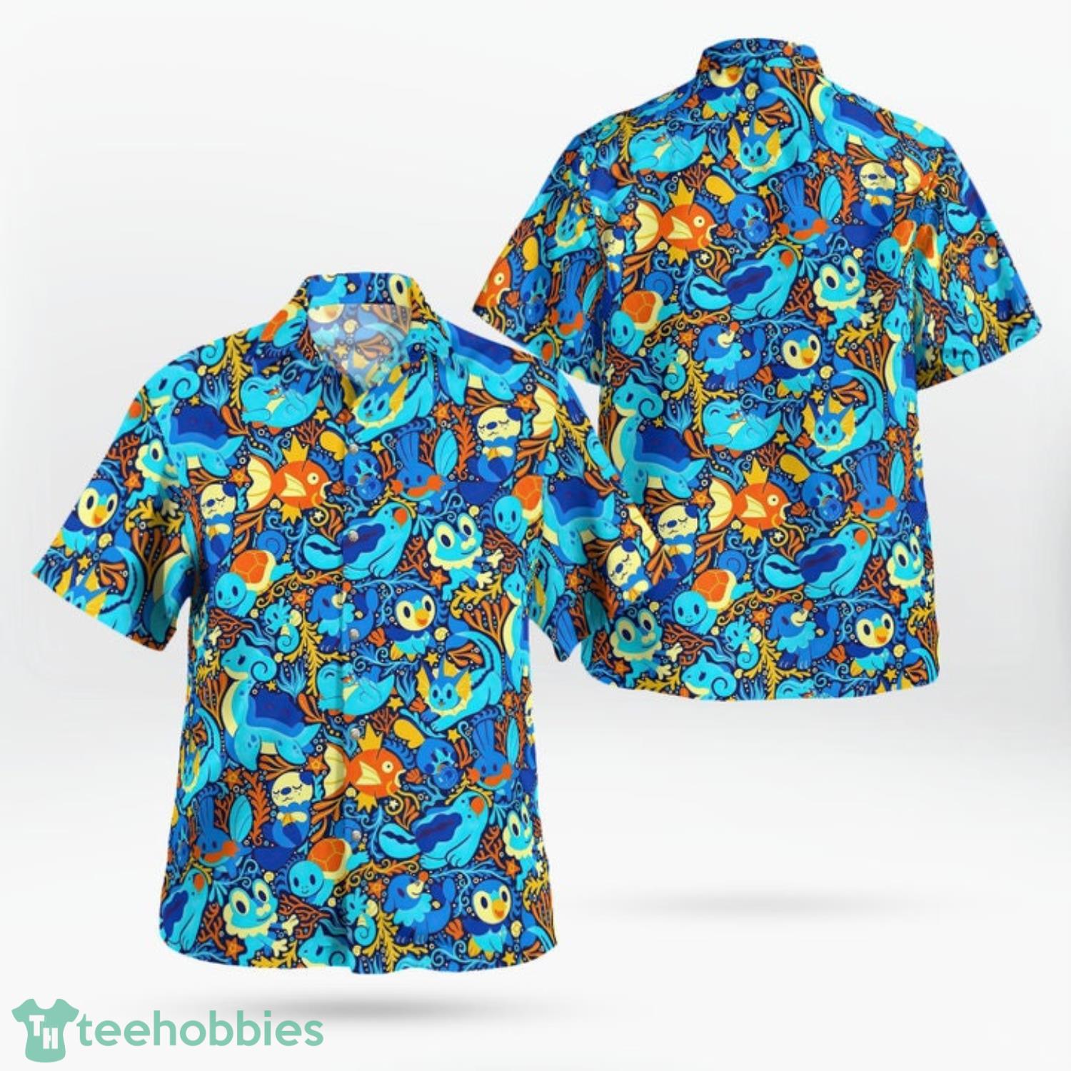 Pokemon Blue Color 3D Pikachu Lover Hawaiian Shirt And Shorts Summer  Vacation Gift