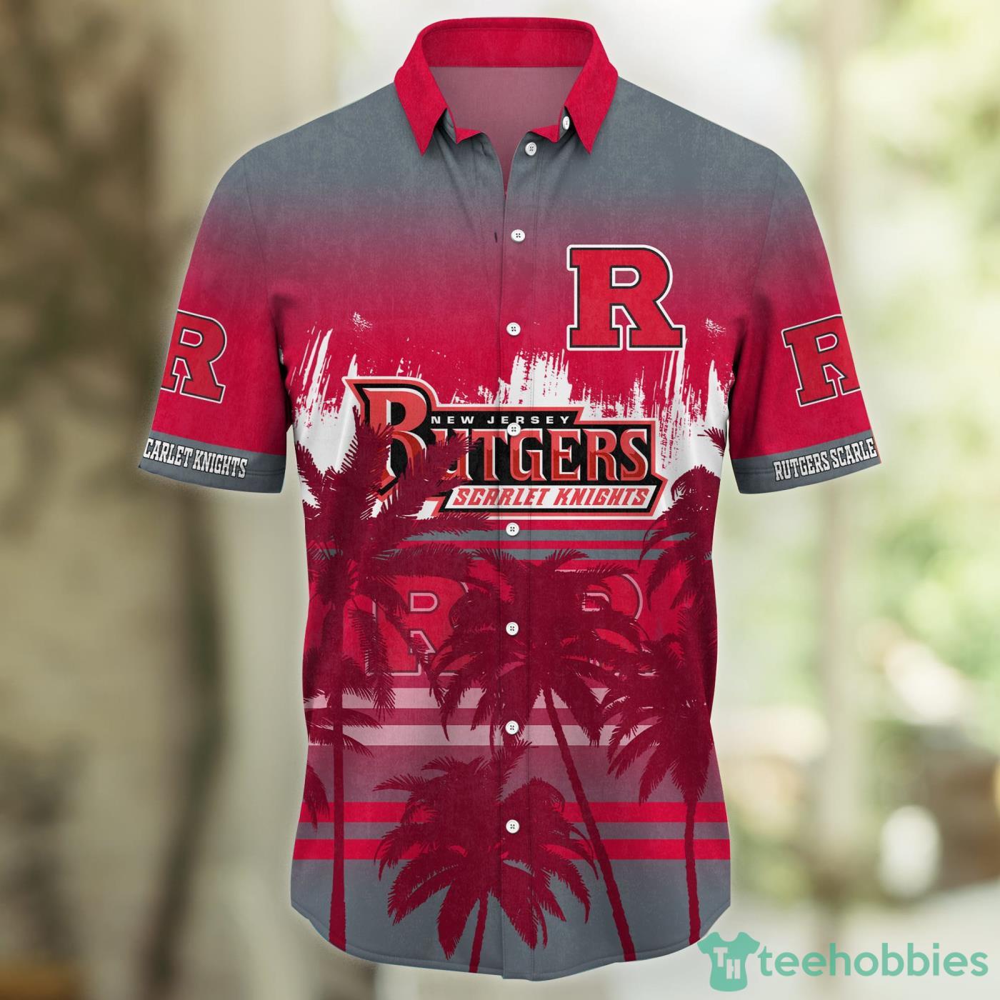 Rutgers Scarlet Knights Coconut Tropical Hawaiian Shirt And Short Product Photo 2