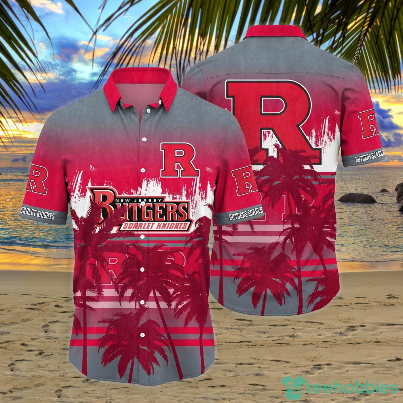 Rutgers Scarlet Knights Coconut Tropical Hawaiian Shirt And Short Product Photo 1