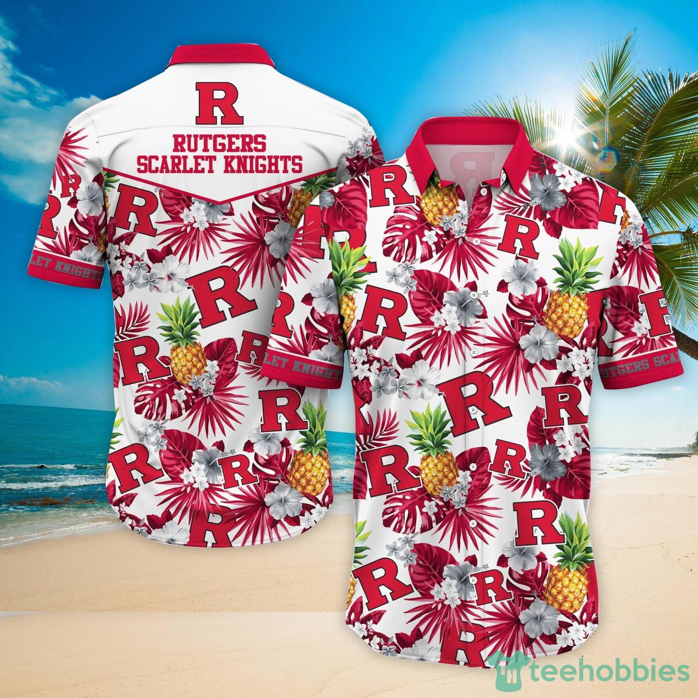 Rutgers Scarlet Knights Pineapple Tropical Fruit Lover Hawaiian Shirt And Beach Shorts Product Photo 1