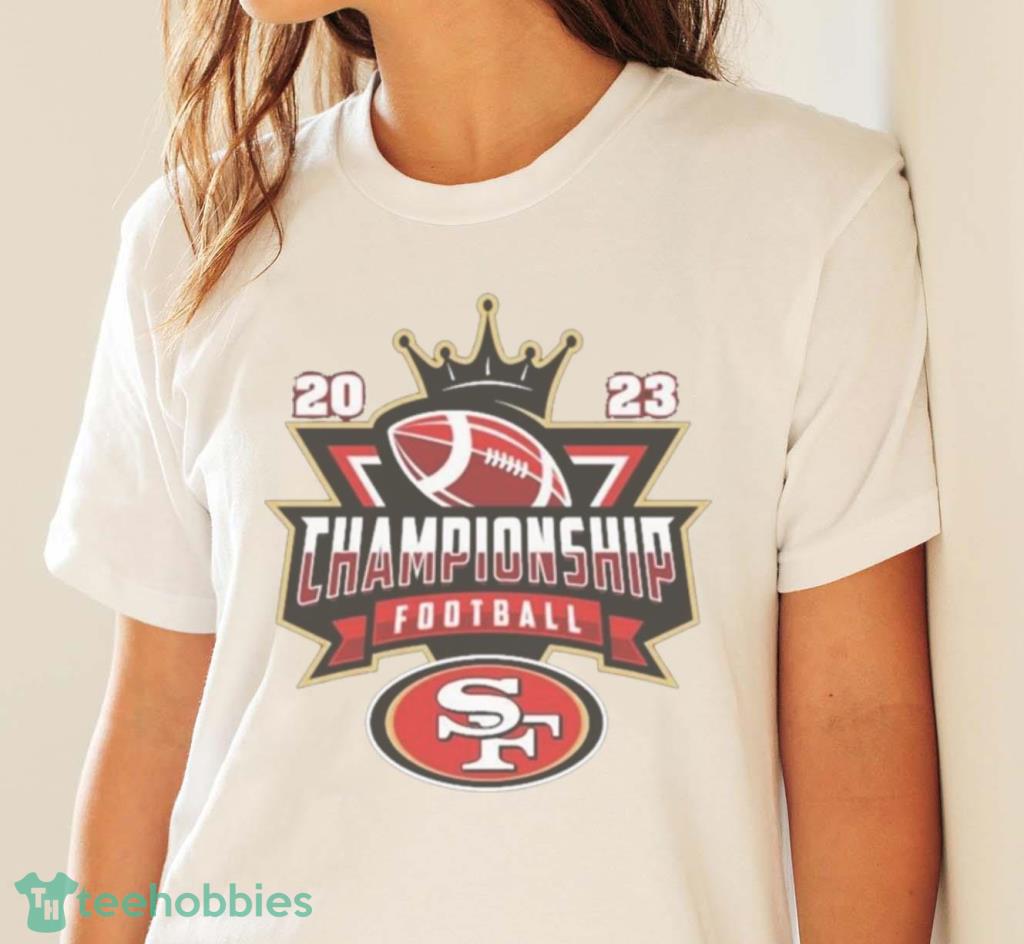 San Francisco 49ers Football Nfl 2023 Championship Crown Logo T-Shirt