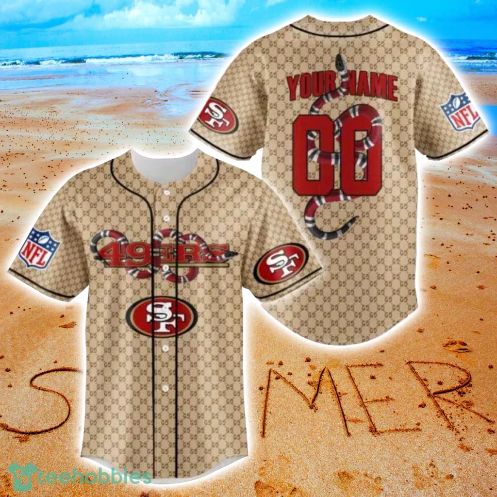 NFL San Francisco 49ers Baseball Jersey Gucci Pattern