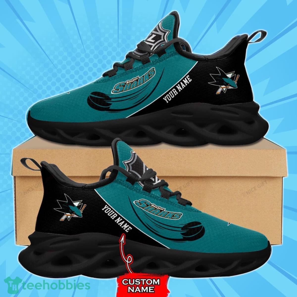 San Jose Sharks Custom Name Max Soul Shoes Best Gift For Men And Women Product Photo 2