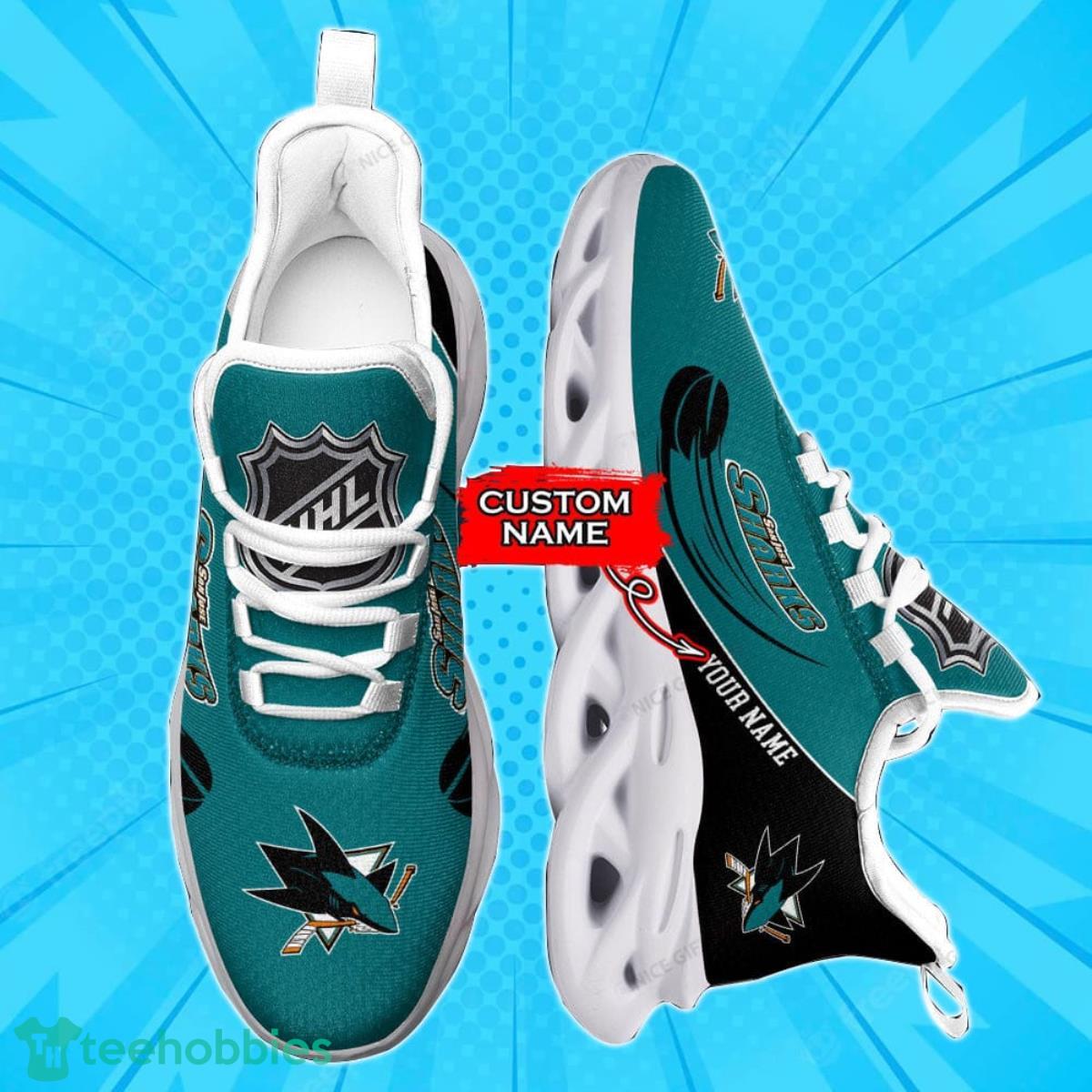 San Jose Sharks Custom Name Max Soul Shoes Best Gift For Men And Women Product Photo 3 San Jose Sharks Custom Name Max Soul Shoes Best Gift For Men And Women Product Photo 3