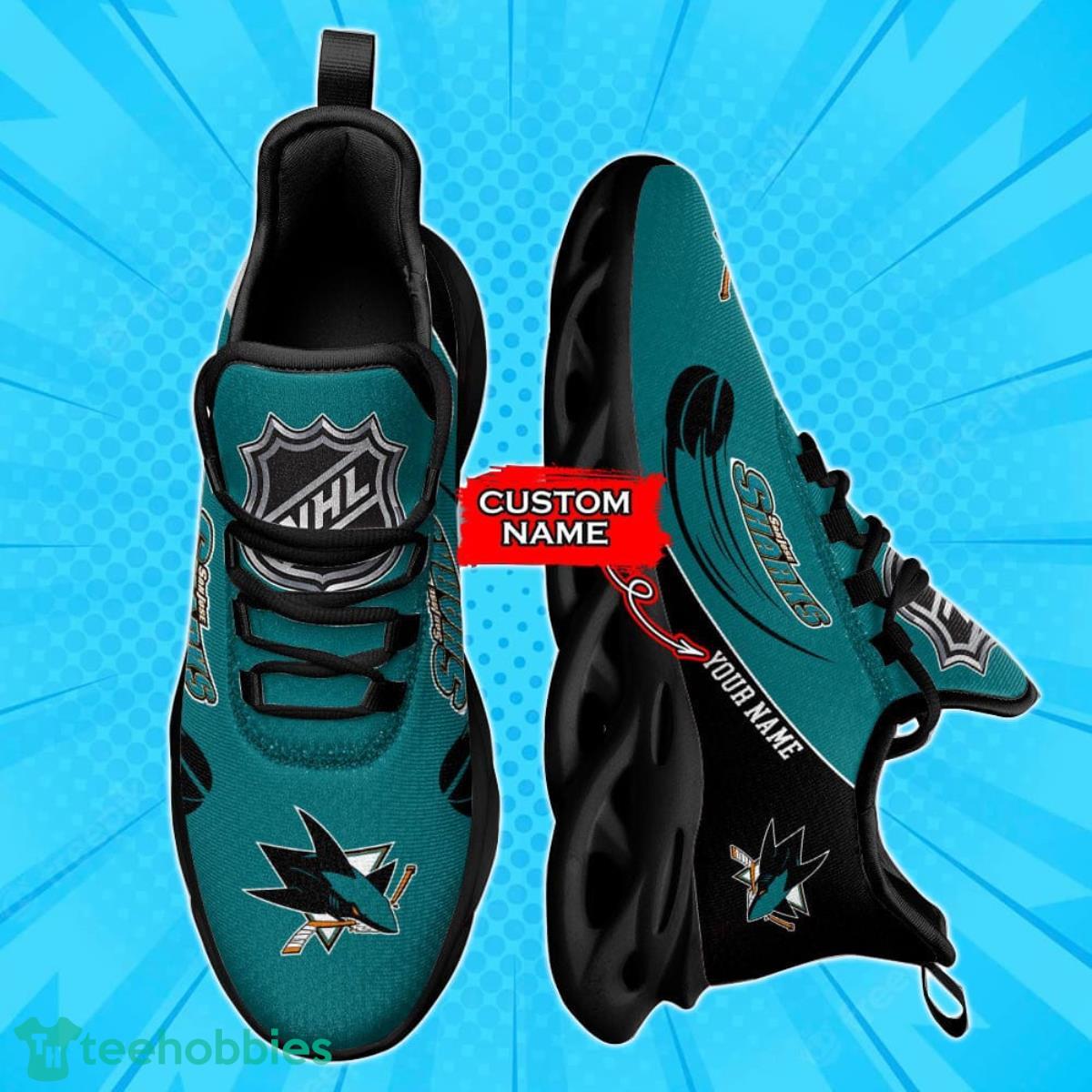 San Jose Sharks Custom Name Max Soul Shoes Best Gift For Men And Women Product Photo 4 San Jose Sharks Custom Name Max Soul Shoes Best Gift For Men And Women Product Photo 4