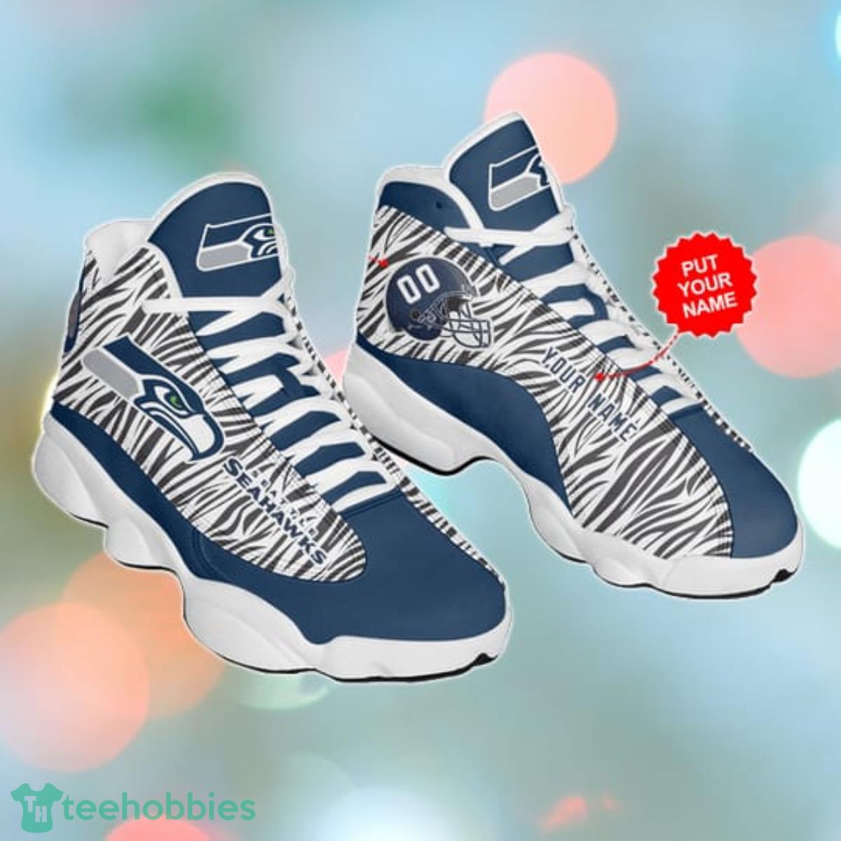 Seattle Seahawks Jordan 13 Sneakers Custom Name Unique Gift For Men And Women Product Photo 1