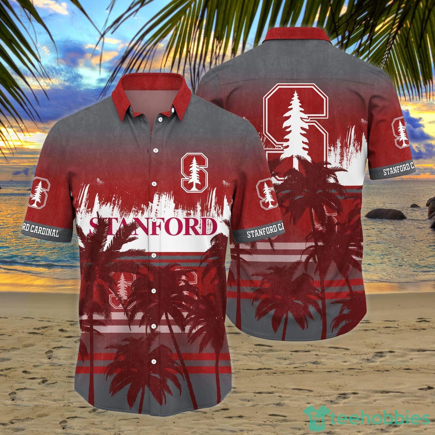 Stanford Cardinal Coconut Tropical Hawaiian Shirt And Short Product Photo 2