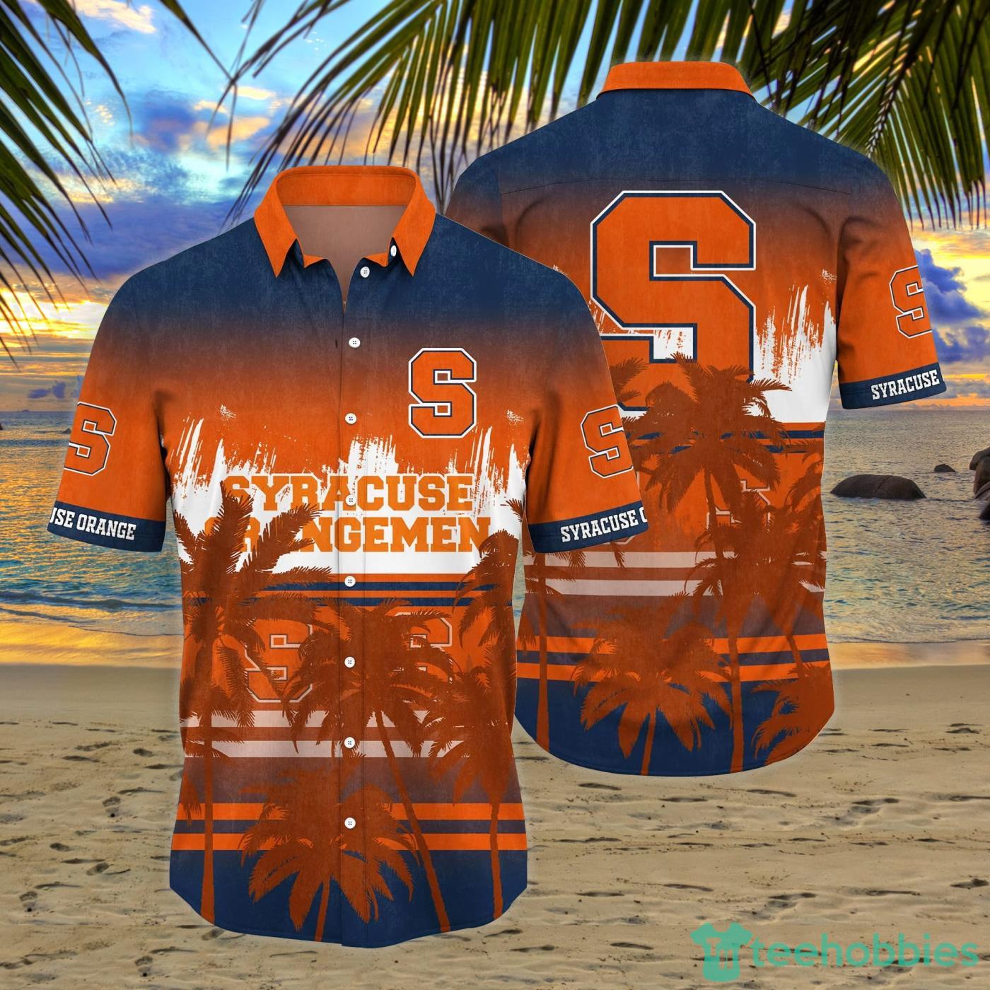Syracuse Orange Coconut Tropical Hawaiian Shirt And Short Product Photo 1