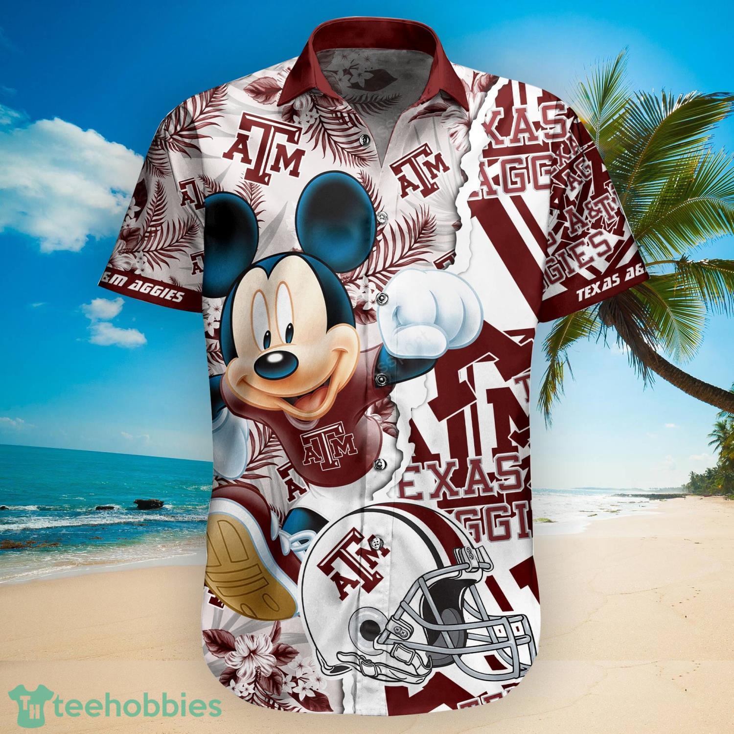 LIMITED] Texas A&M Aggies Summer Hawaiian Shirt And Shorts, With Tropical  Patterns For Fans