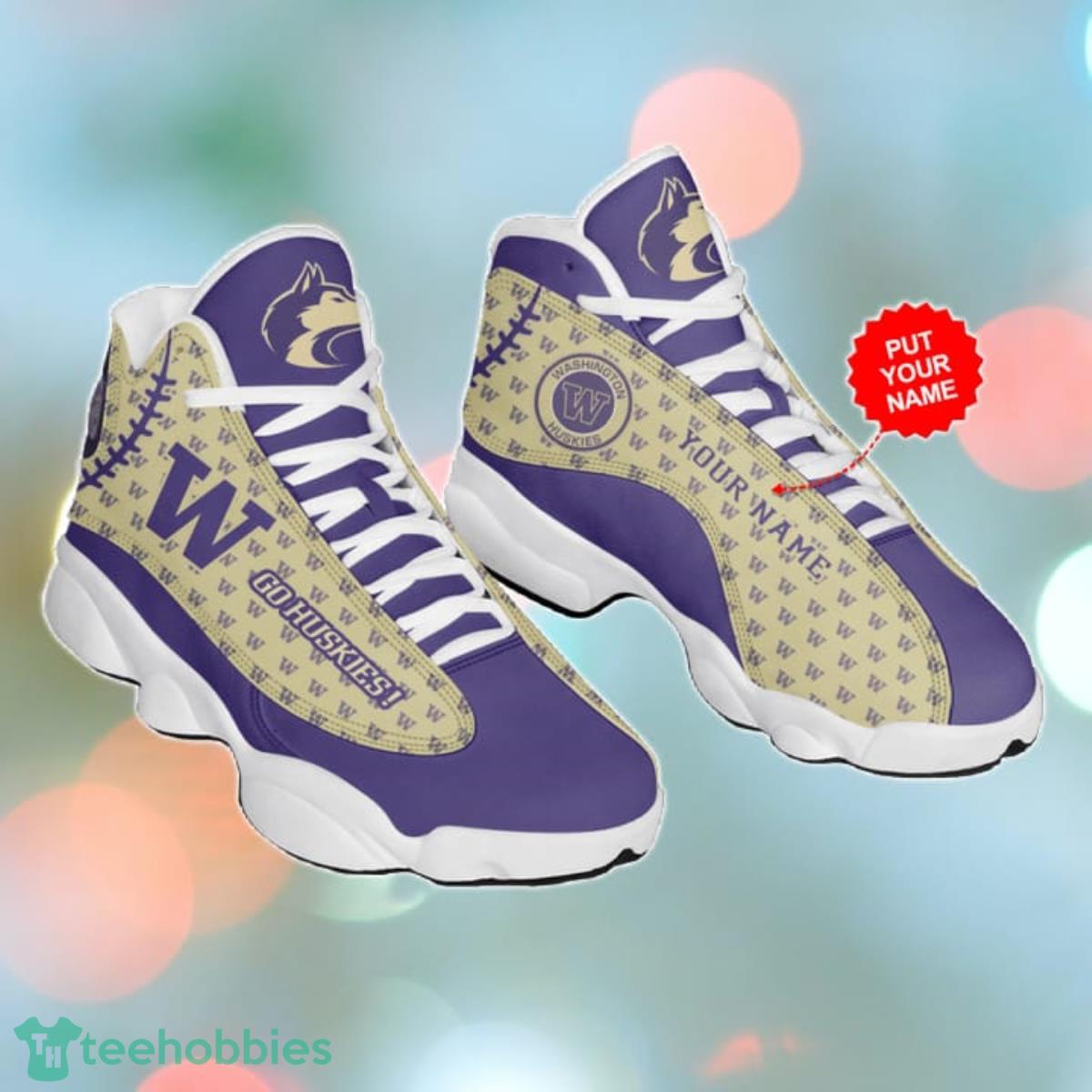 Washington Huskies Jordan 13 Sneakers Custom Name Best Gift For Men And Women Product Photo 2