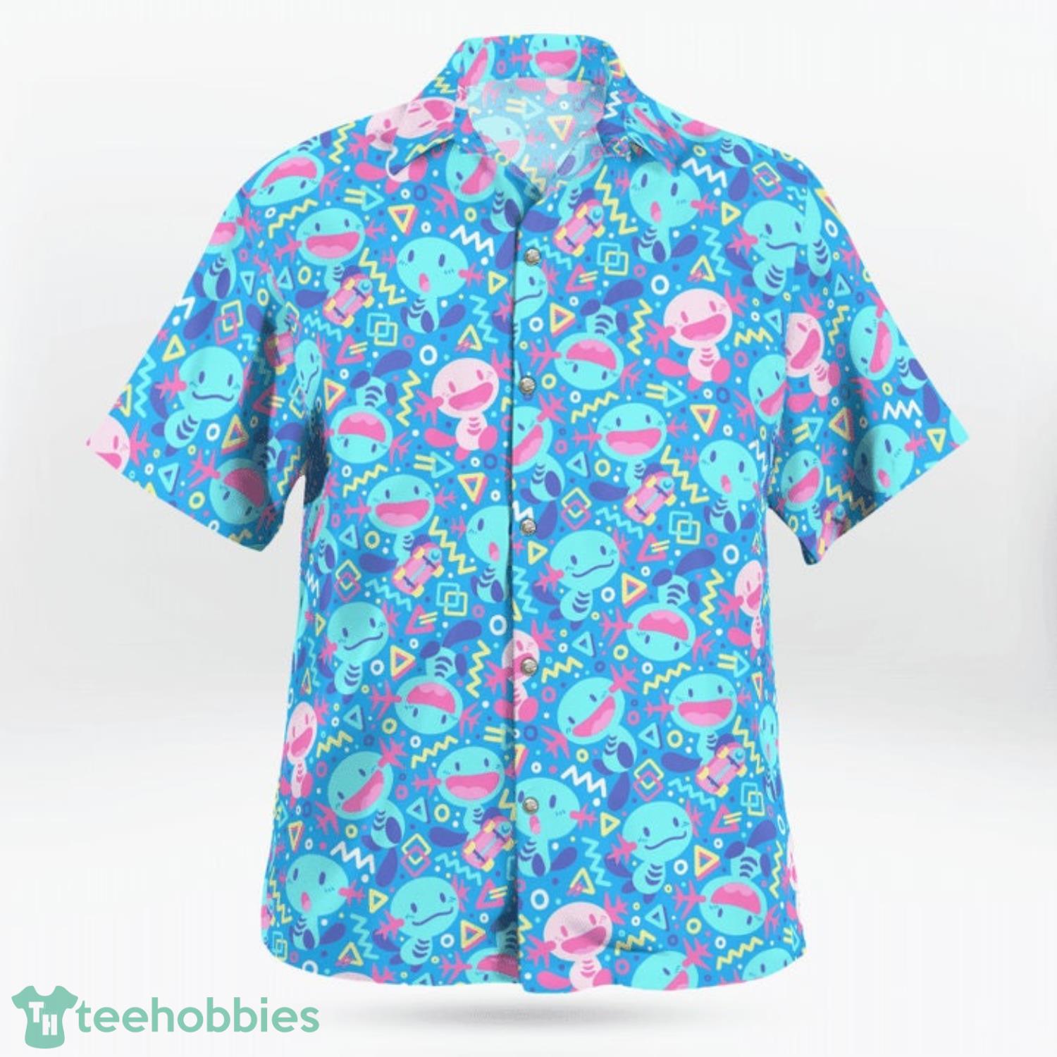 Wooper 3D Pikachu Lover Hawaiian Shirt And Shorts Summer Vacation Gift image Wooper 3D Pikachu Lover Hawaiian Shirt And Shorts Summer Vacation Gift Product Photo 2