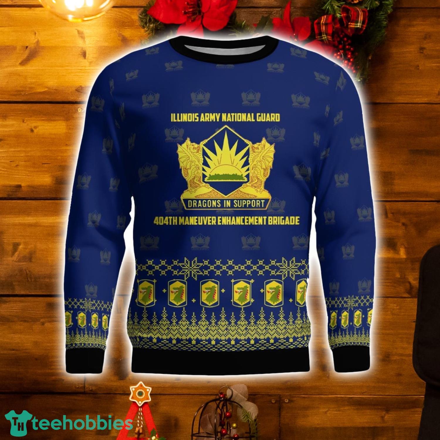 404th Maneuver Enhancement Brigade Of Illinois Army National Guard Christmas Gift Ugly Christmas Sweater For Men And Women Product Photo 2