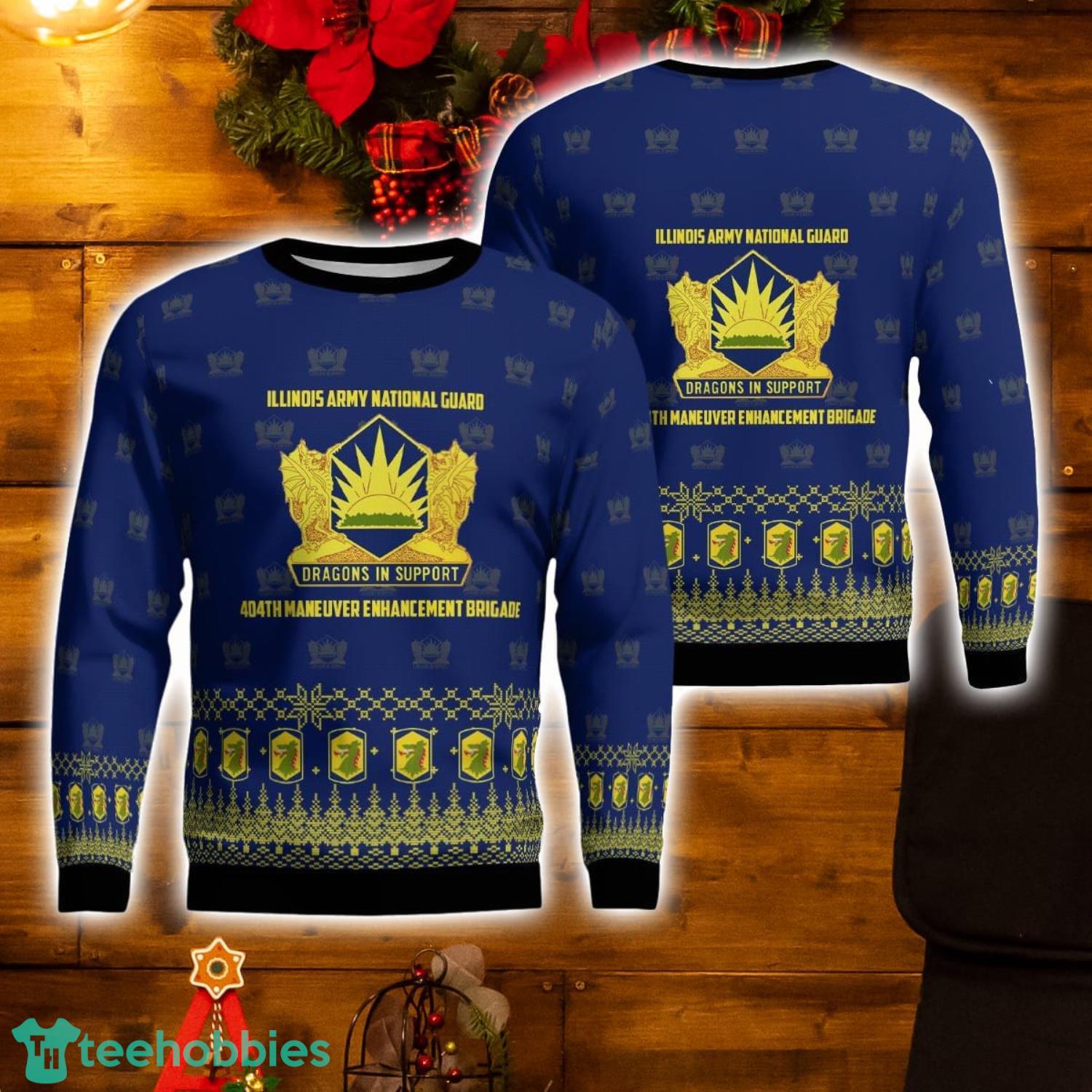 404th Maneuver Enhancement Brigade Of Illinois Army National Guard Christmas Gift Ugly Christmas Sweater For Men And Women Product Photo 1