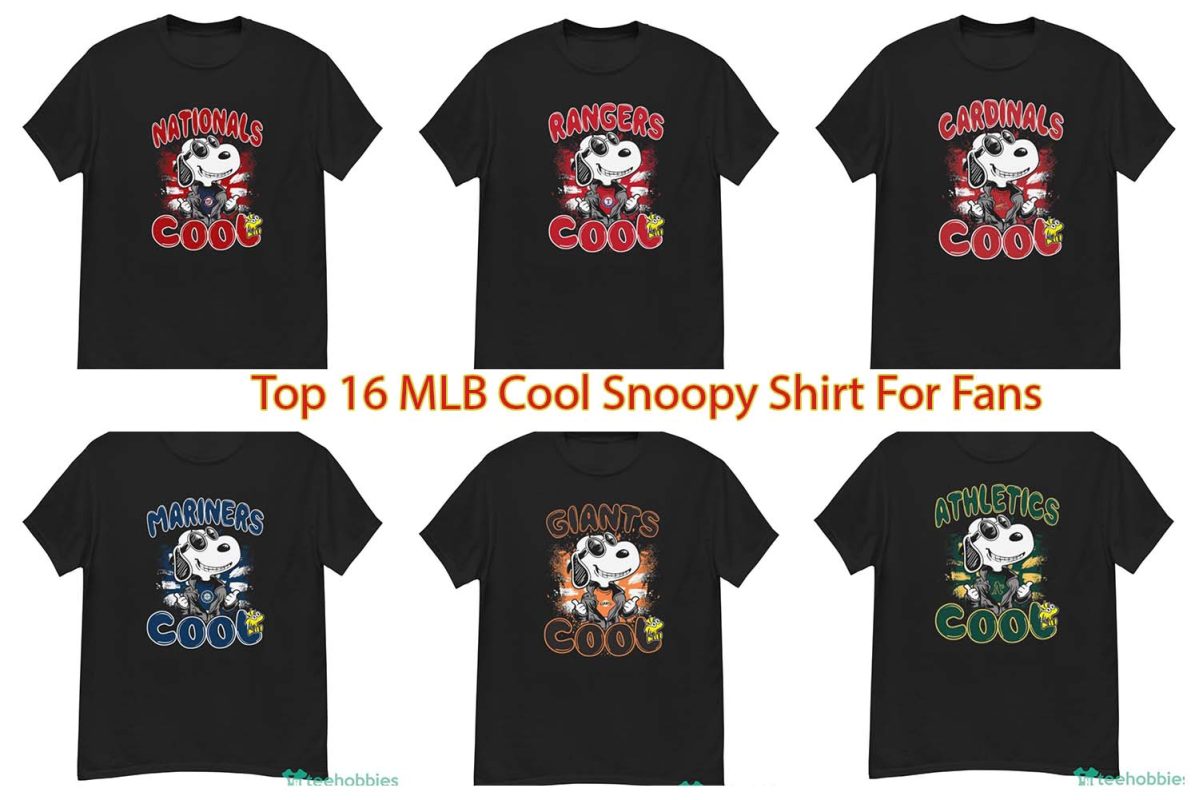 Top 16 MLB Cool Snoopy Shirt For Fans