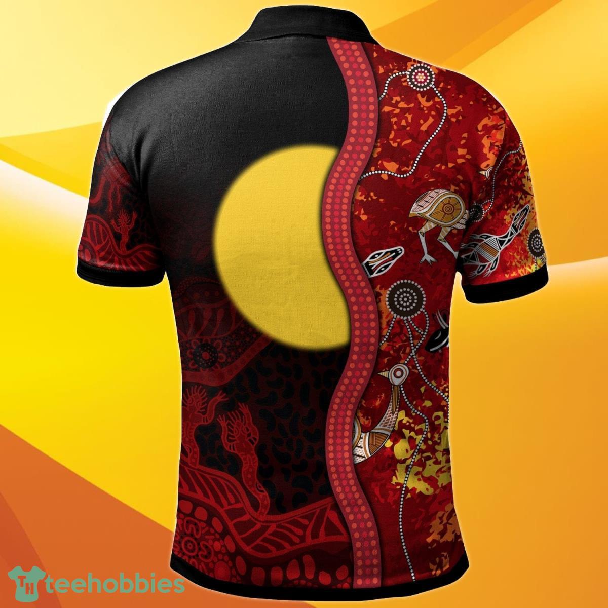 Aboriginal Polo Shirt Red Indigenous Flag Best Gift Product Photo 2
