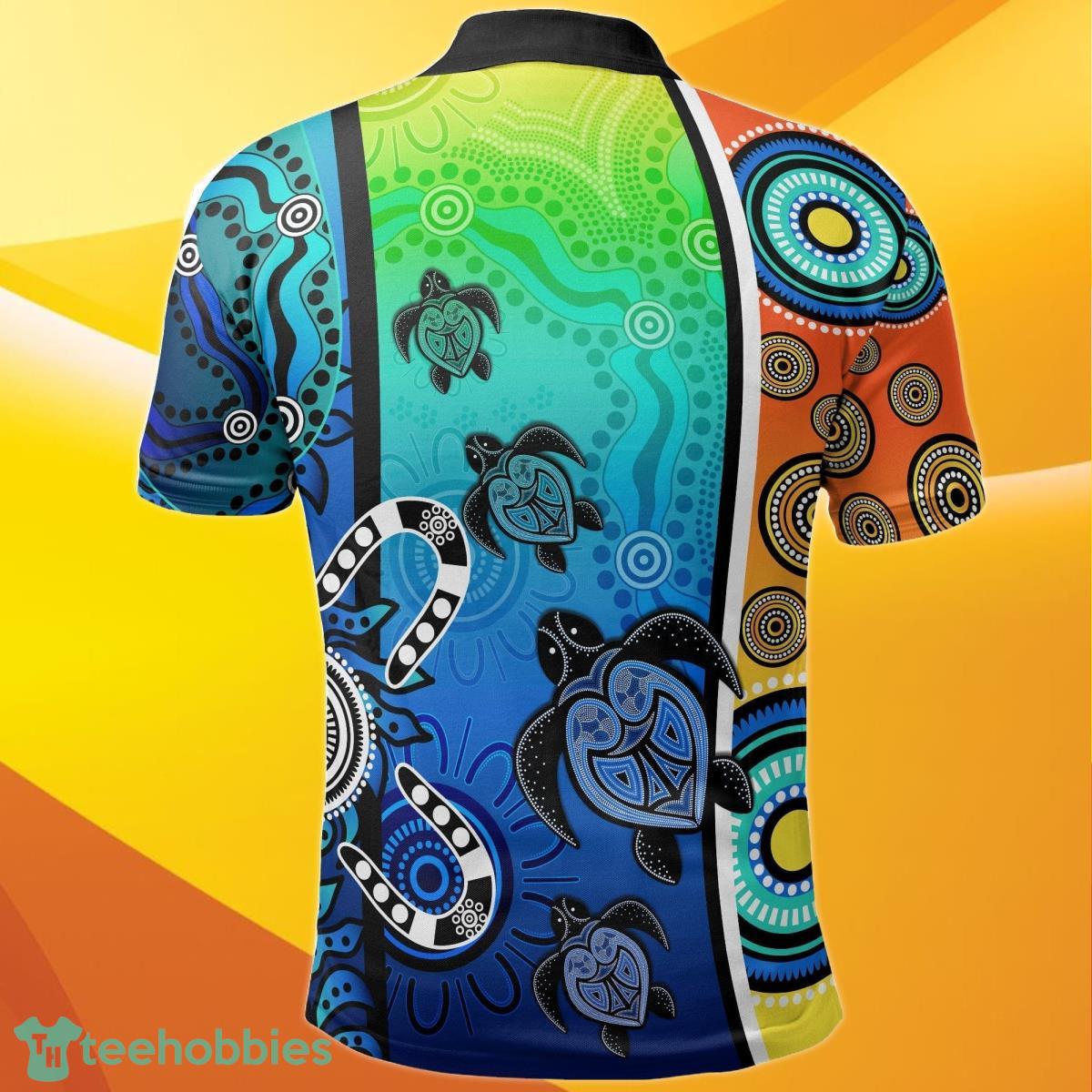 Aboriginal Polo Shirts Indigenous Turtle Dot Painting Art Best Gift Product Photo 2