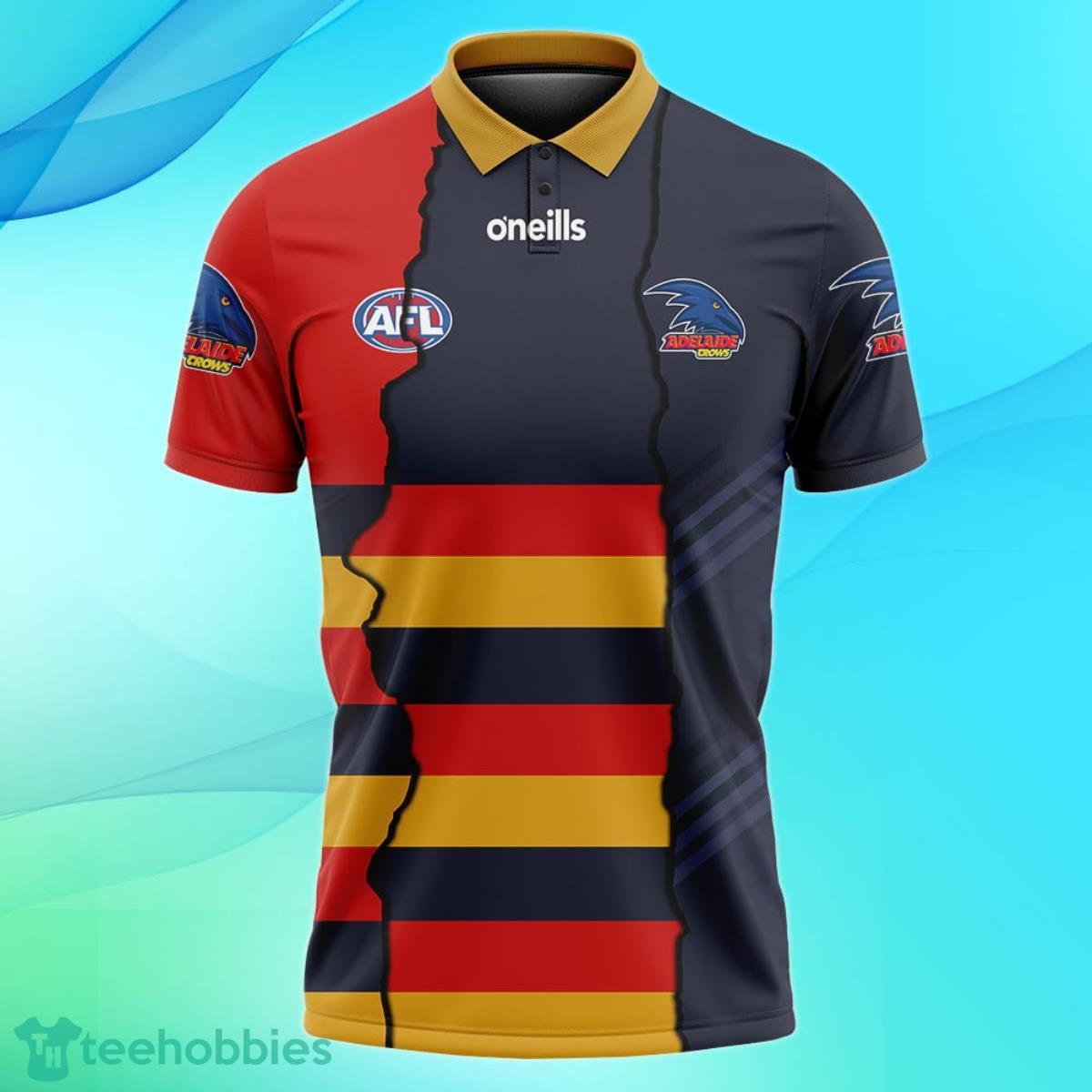 Adelaide Crows Personalized Name & Number AFL Polo Shirt Best Gift For Fans Product Photo 2