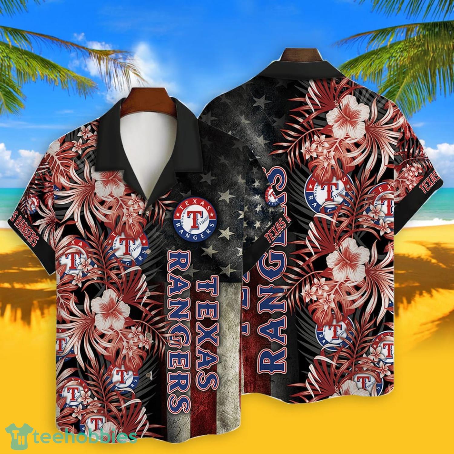 Texas Rangers MLB Us Flag Hawaiian Shirt Custom Summer Aloha Shirt - Trendy  Aloha