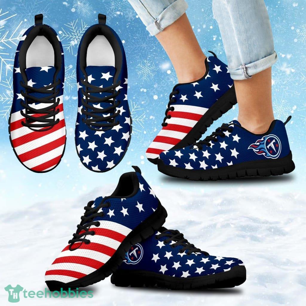 America Flag Full Stars Stripes Tennessee Titans Sneakers Shoes