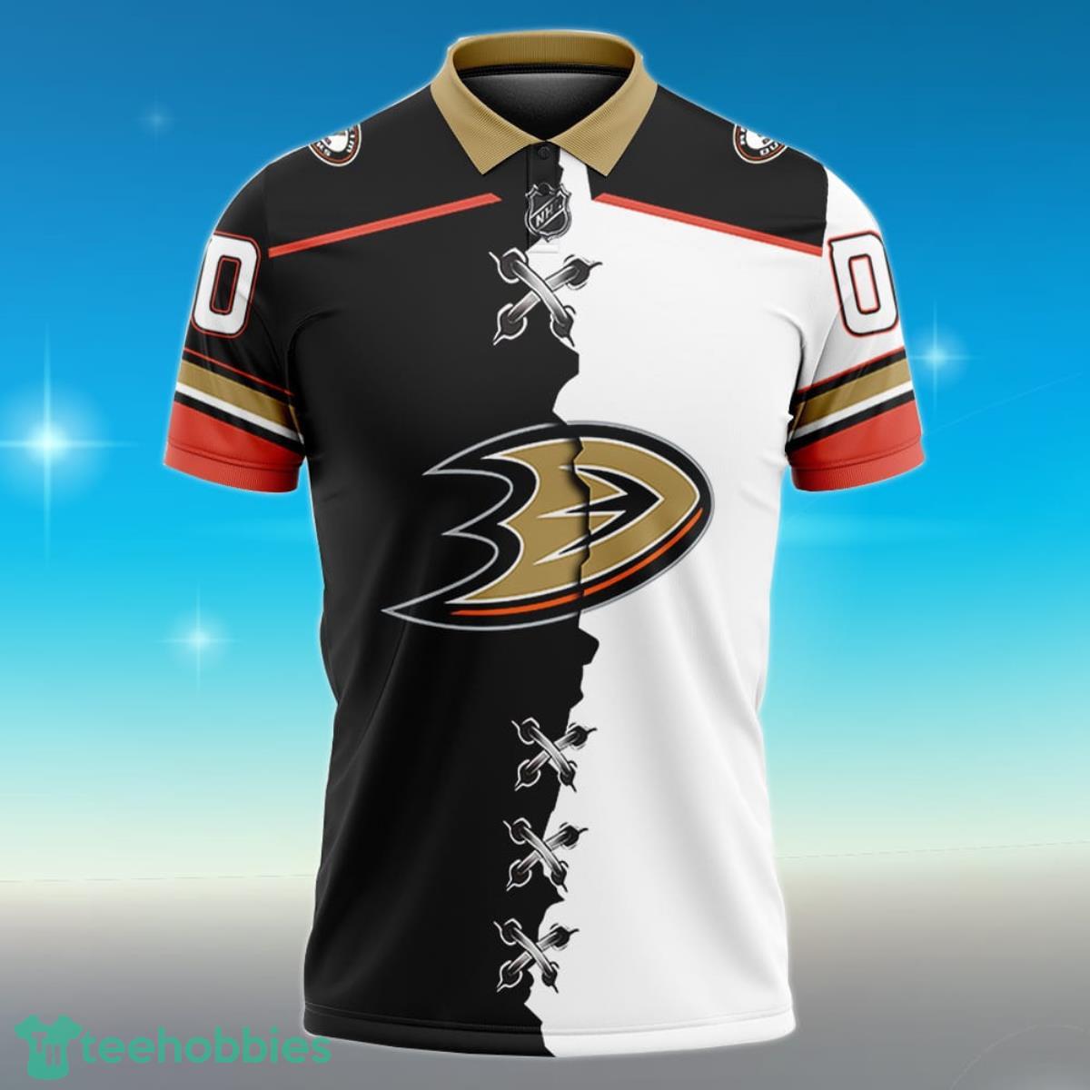 Anaheim Ducks Personalized Name NHL Mix Jersey Polo Shirt Best Gift For Fans Product Photo 2