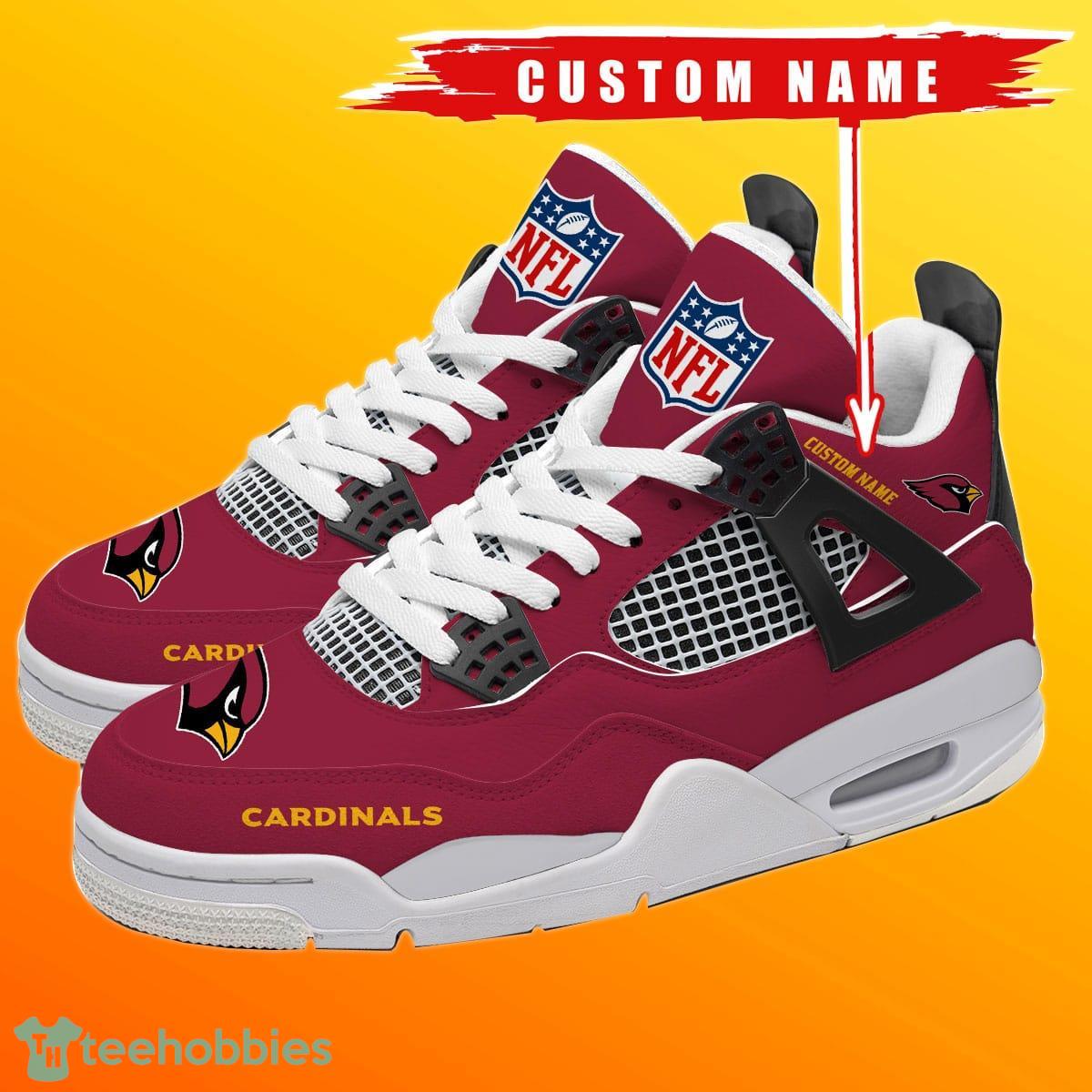 Arizona Cardinals Personalized Name NFL Air Jordan 4 Trending Sneaker Special Gift For Fans Product Photo 1