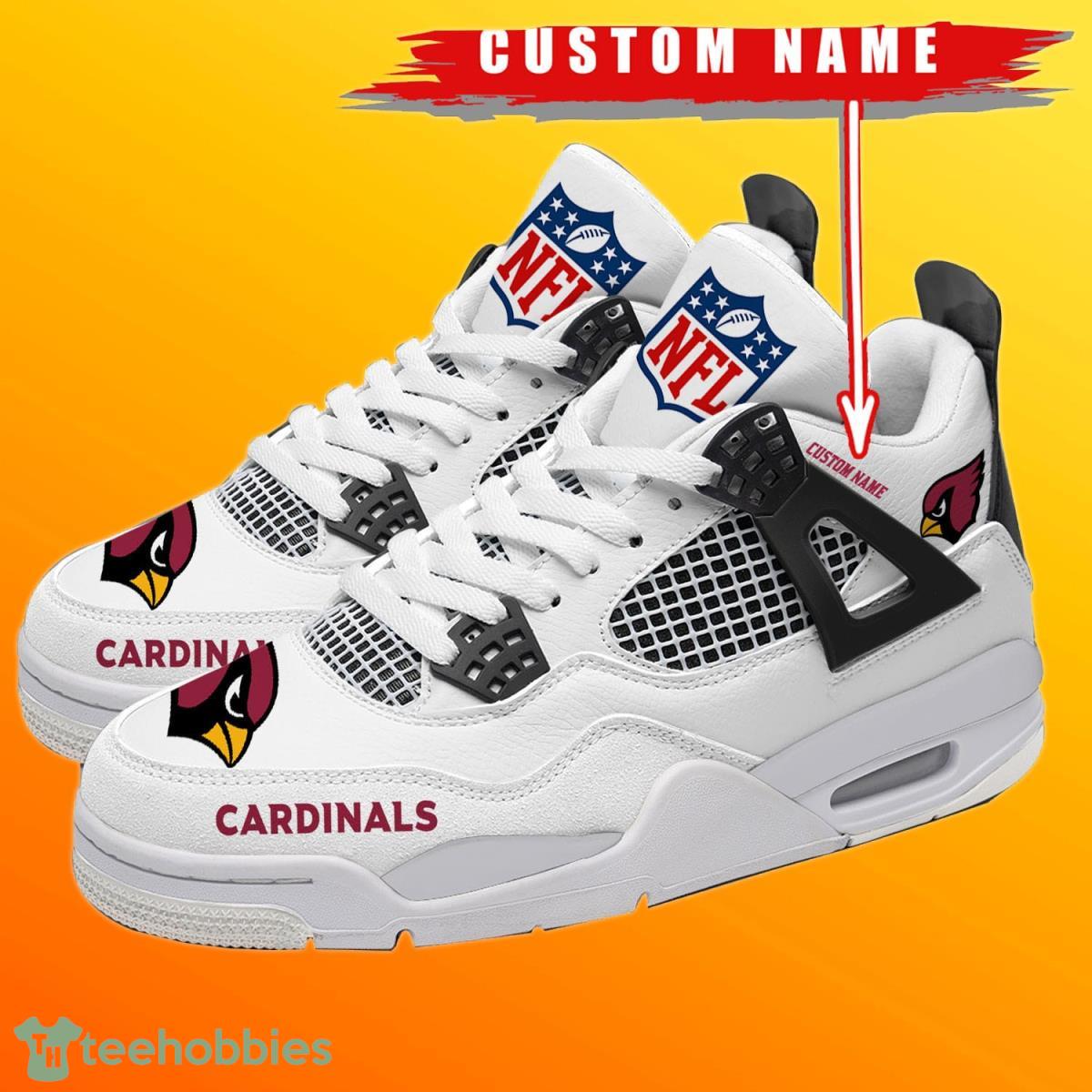 Arizona Cardinals Personalized Name NFL Air Jordan 4 Trending Sneaker Style Gift For Fans Product Photo 1
