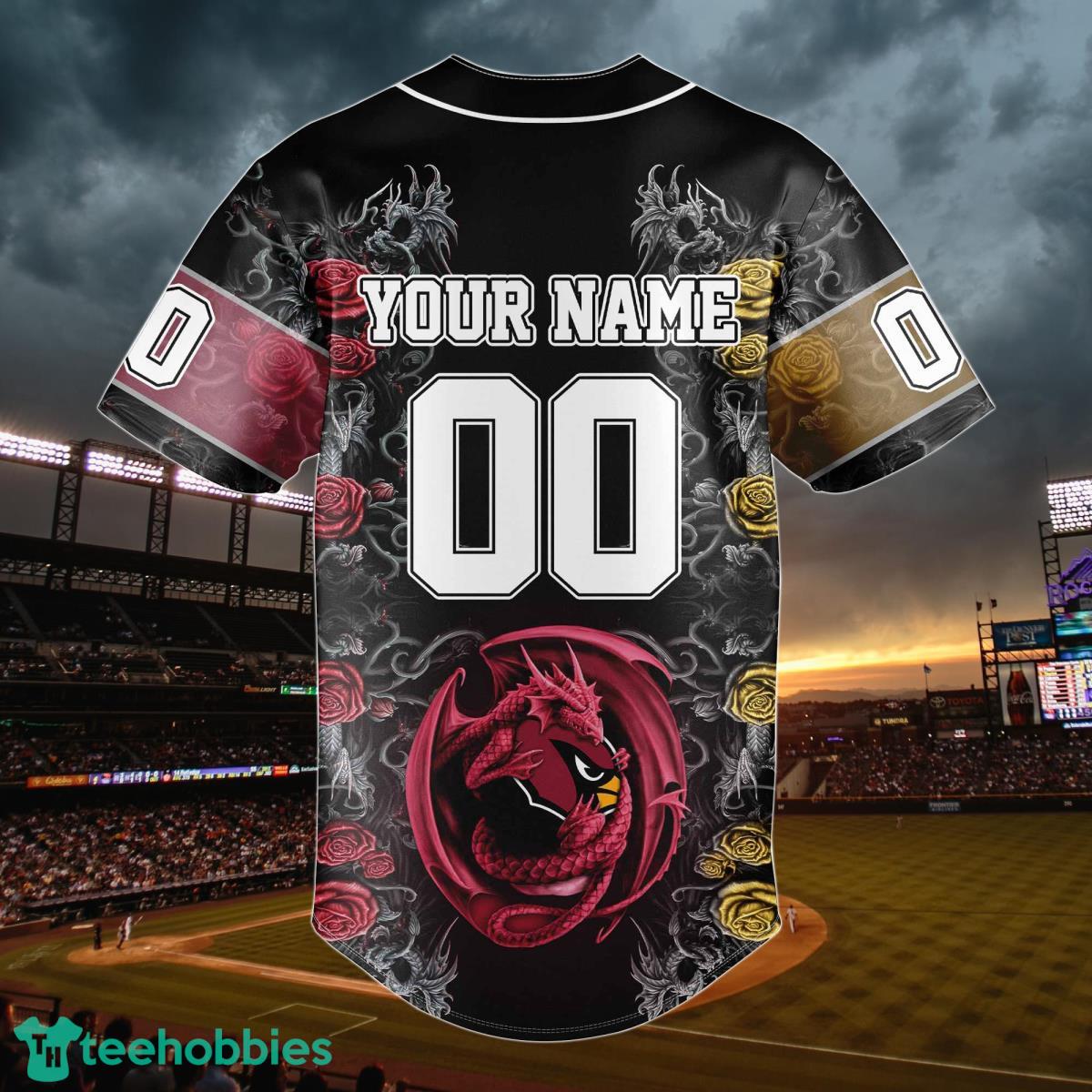 NFL Arizona Cardinals Baseball Jersey Custom Name And Number Gift